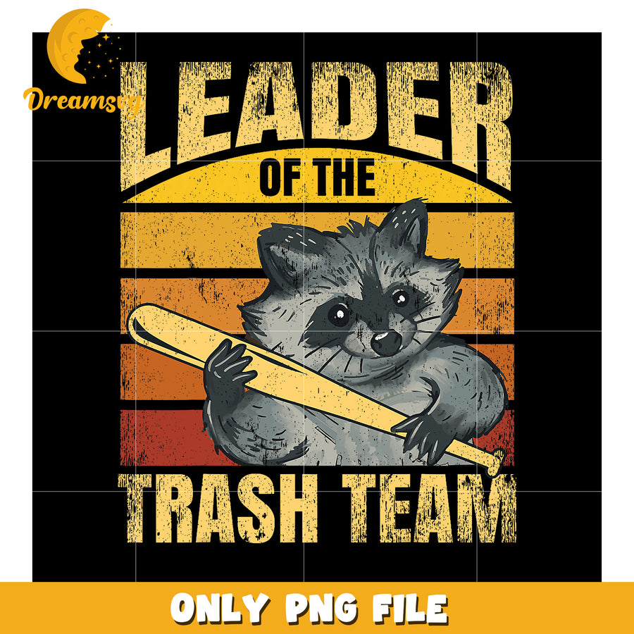 Leader of the Trash Team Raccoon PNG