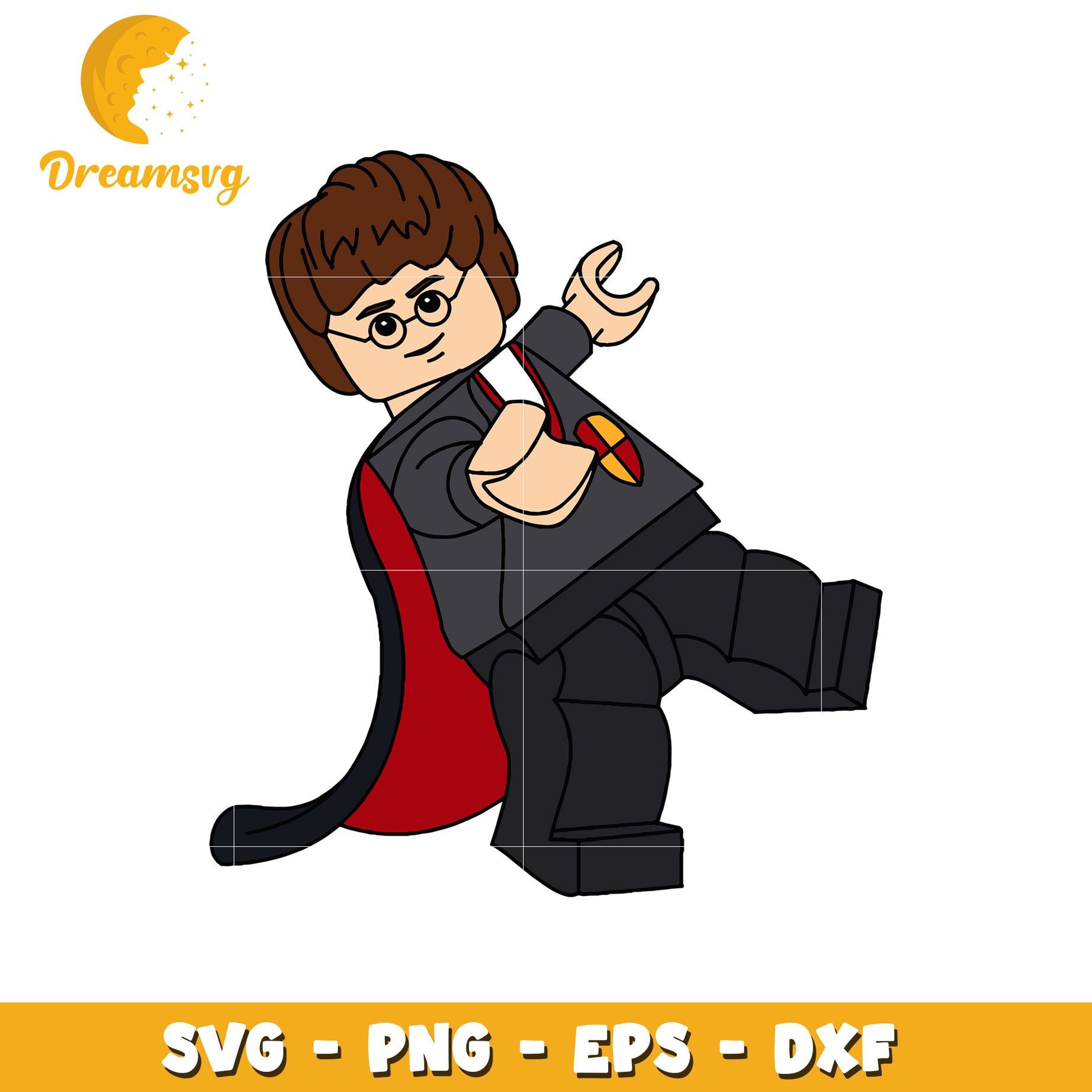 Lego Wizard Character SVG Cut File for Craft Projects