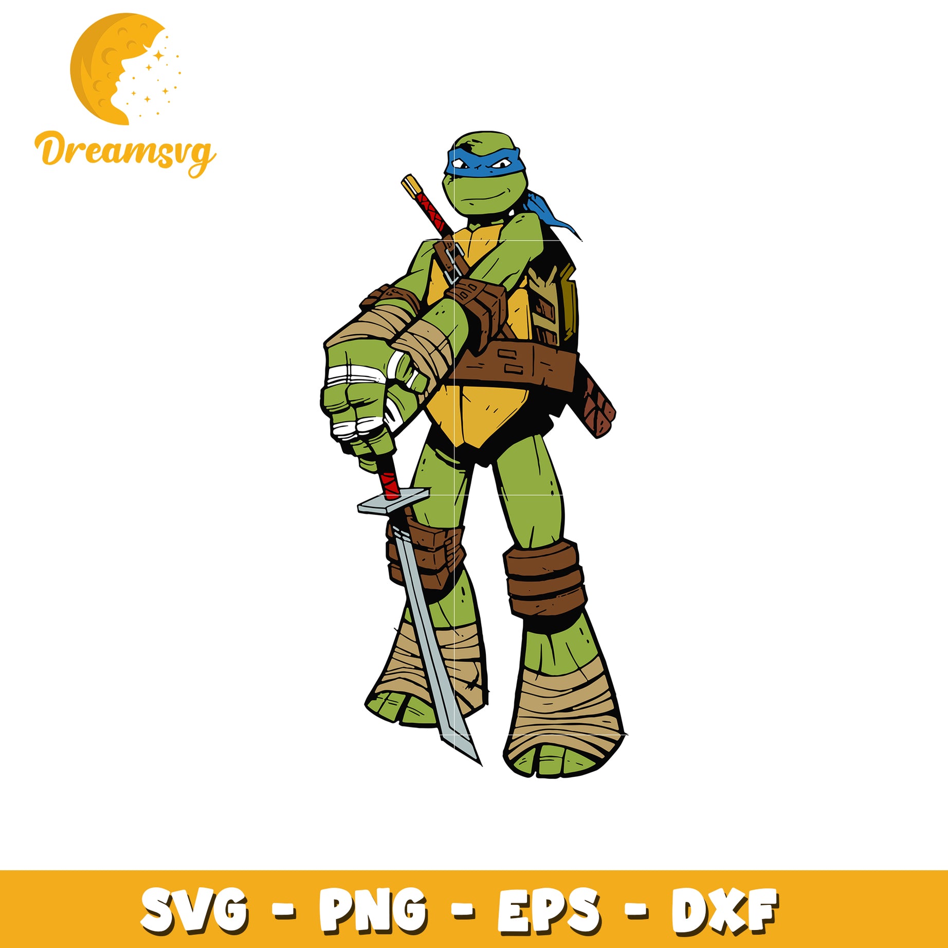 Leonardo TMNT SVG PNG EPS DXF Cut File