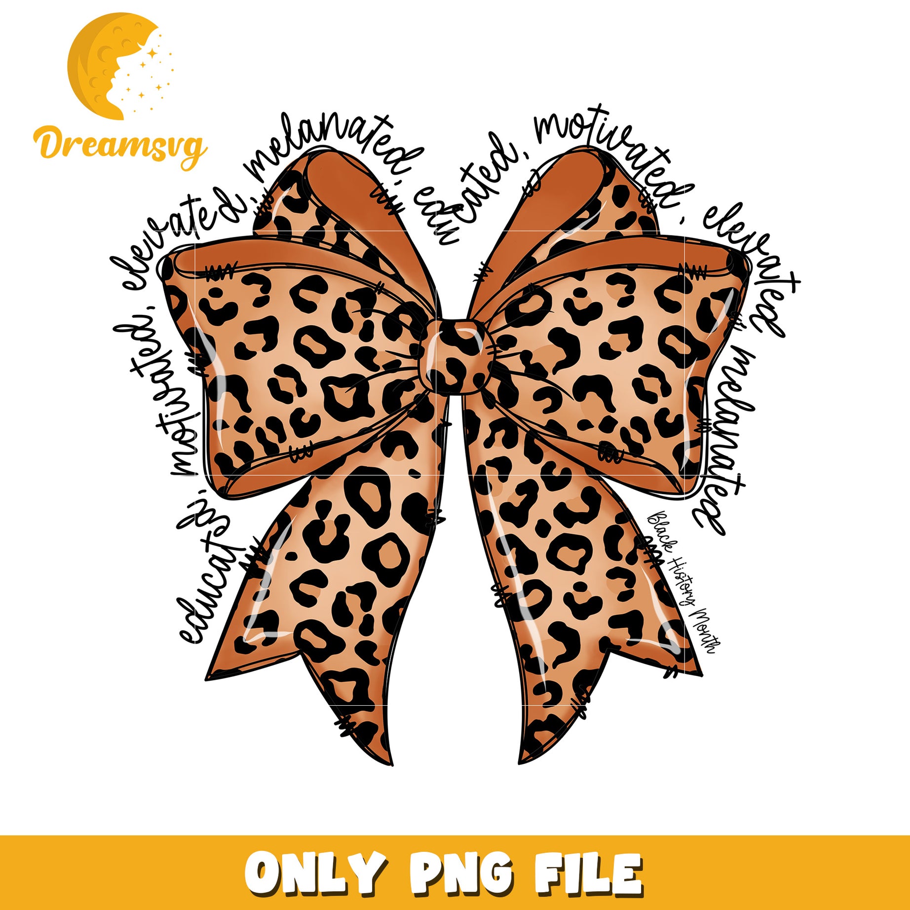 Leopard Bow PNG, Black History Month