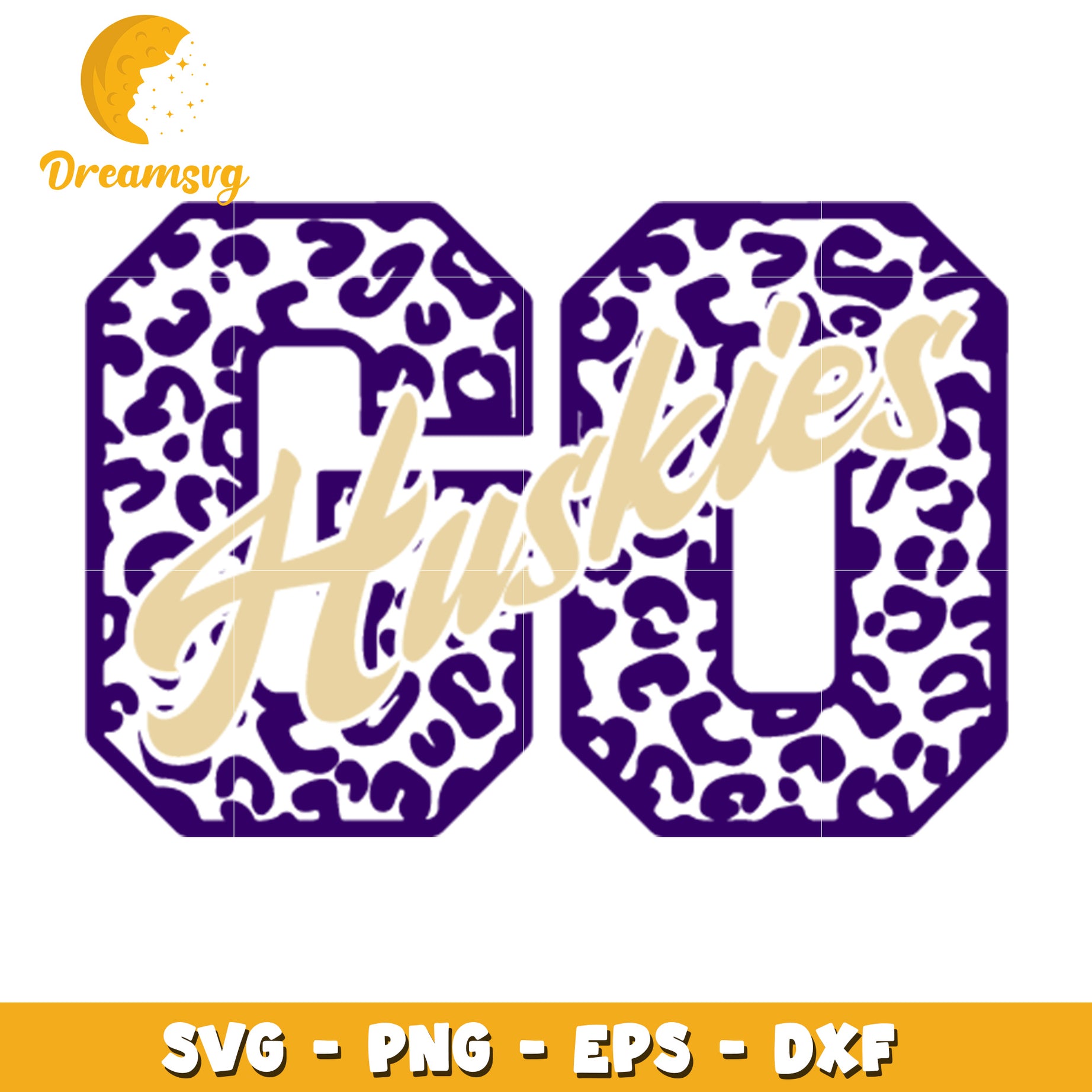 Leopard Huskies SVG Cut File