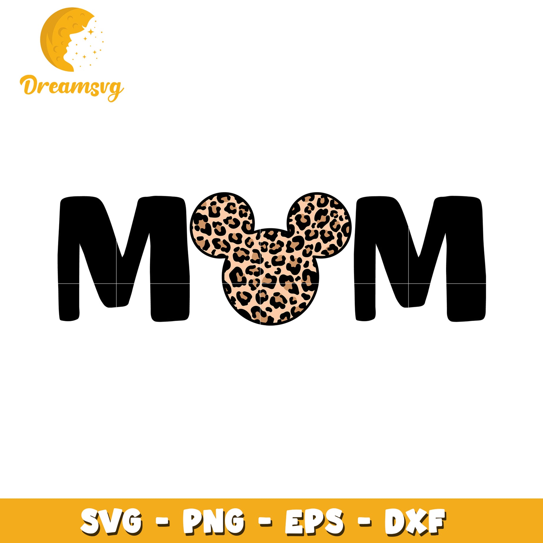 Leopard Mickey Mom SVG Cut File