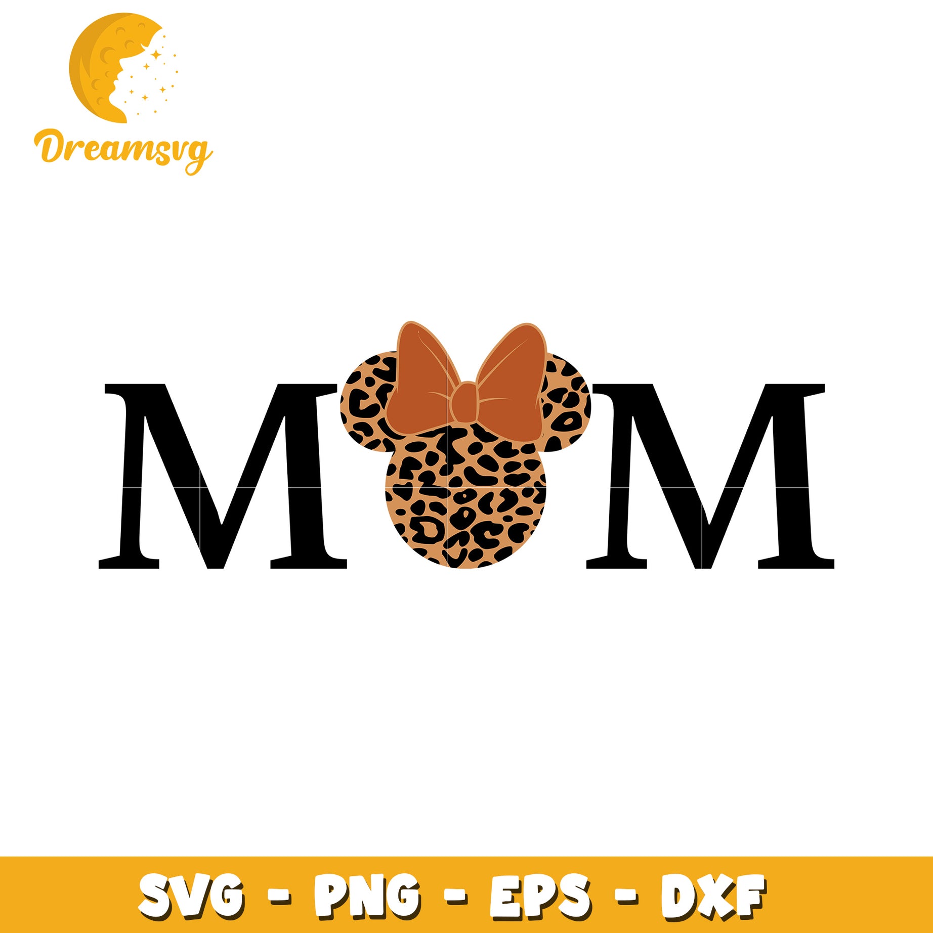 Leopard Mom SVG Cut File PNG EPS DXF