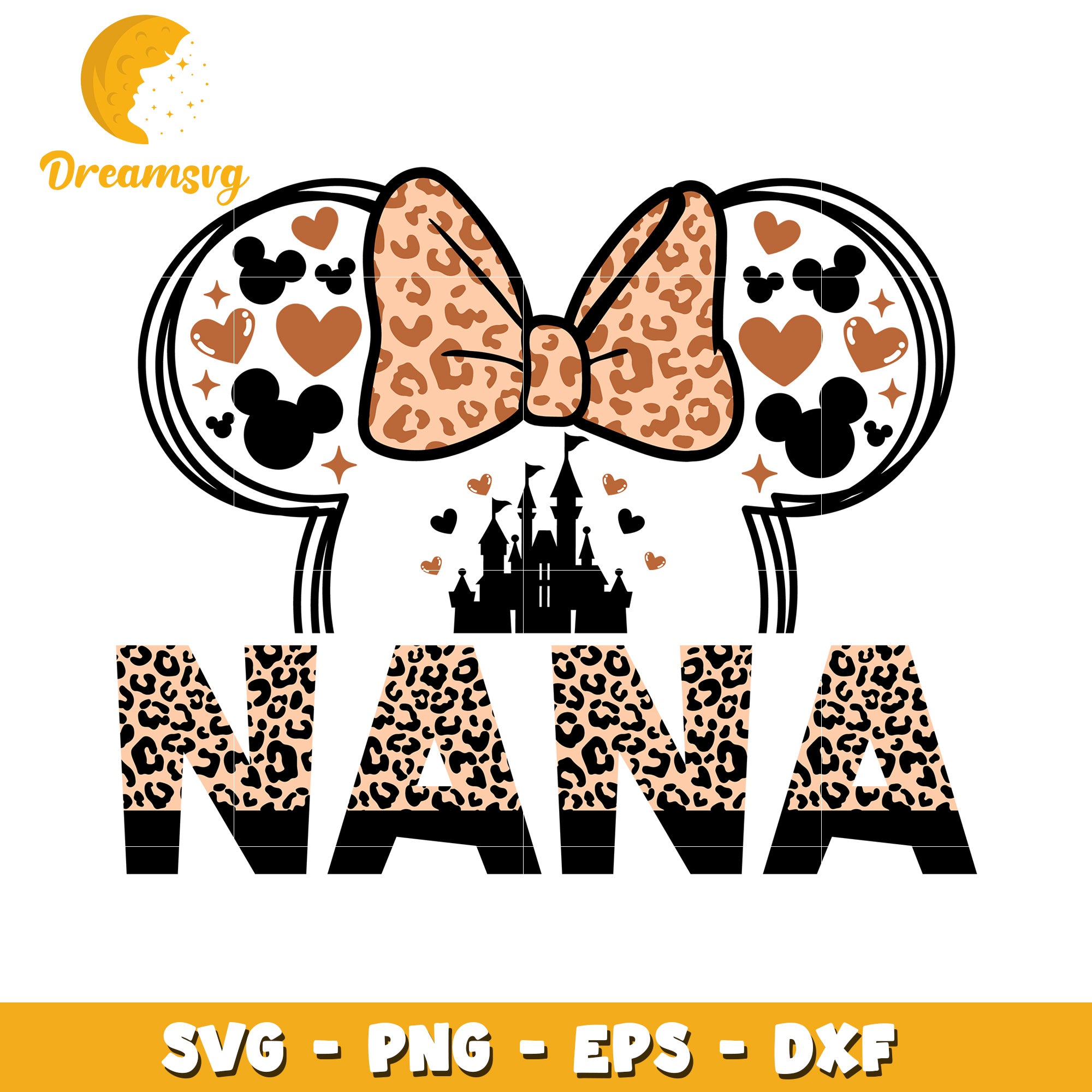 Leopard Nana Mickey Mouse SVG Cut File