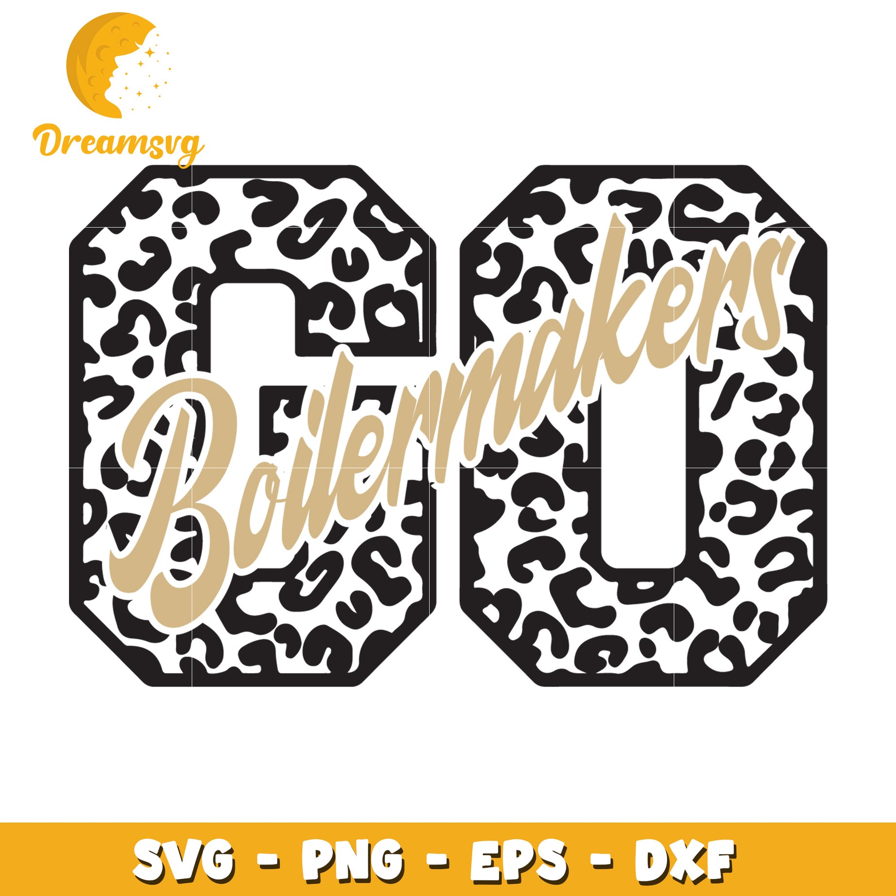 Leopard Print Boilermakers SVG Cut File