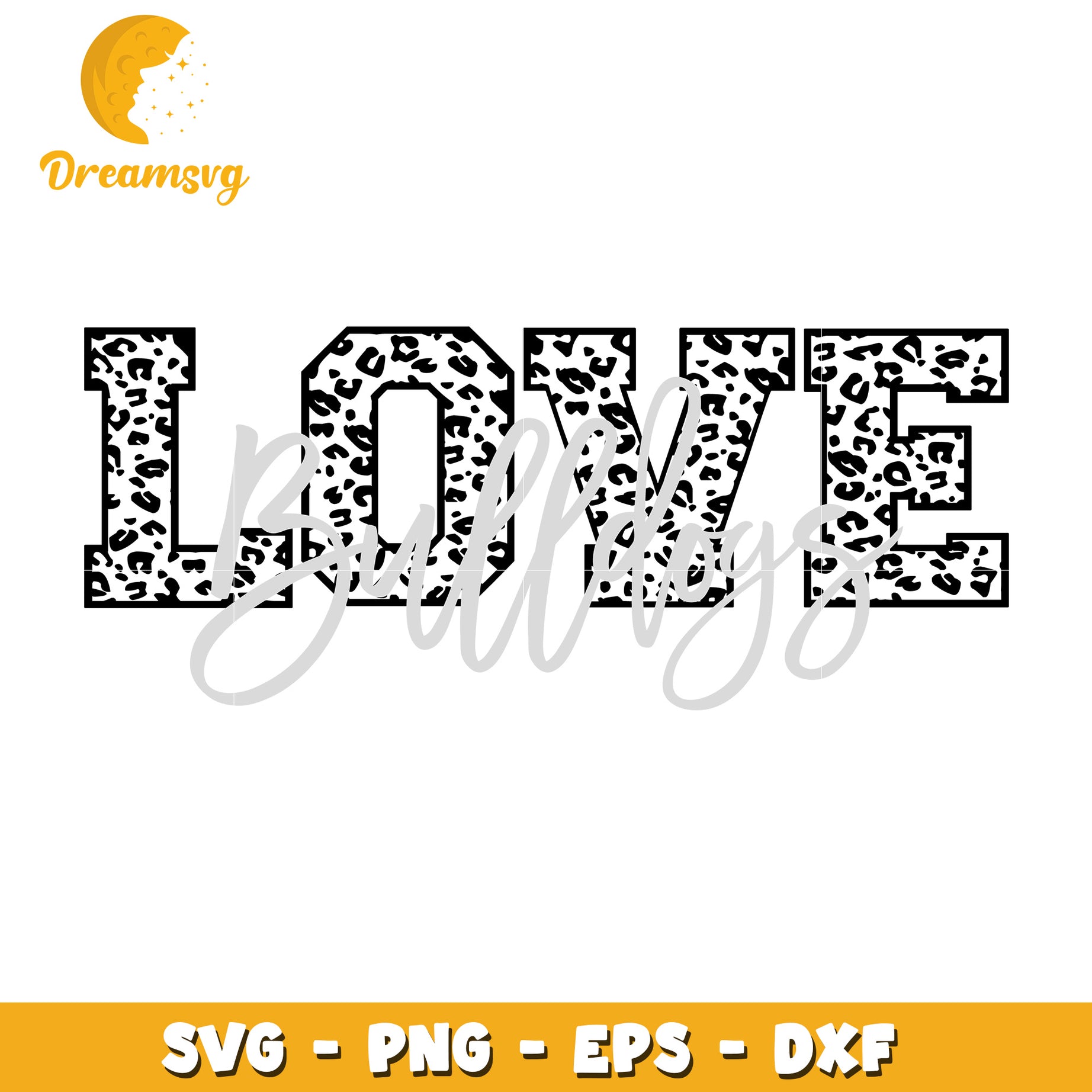 Leopard Print Love SVG Cut File