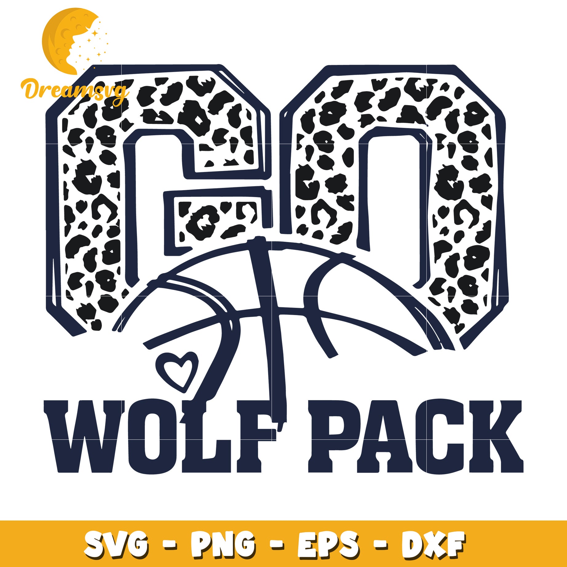 Leopard Print Wolf Pack SVG Cut File