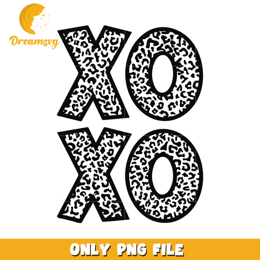 Leopard Print XO PNG File