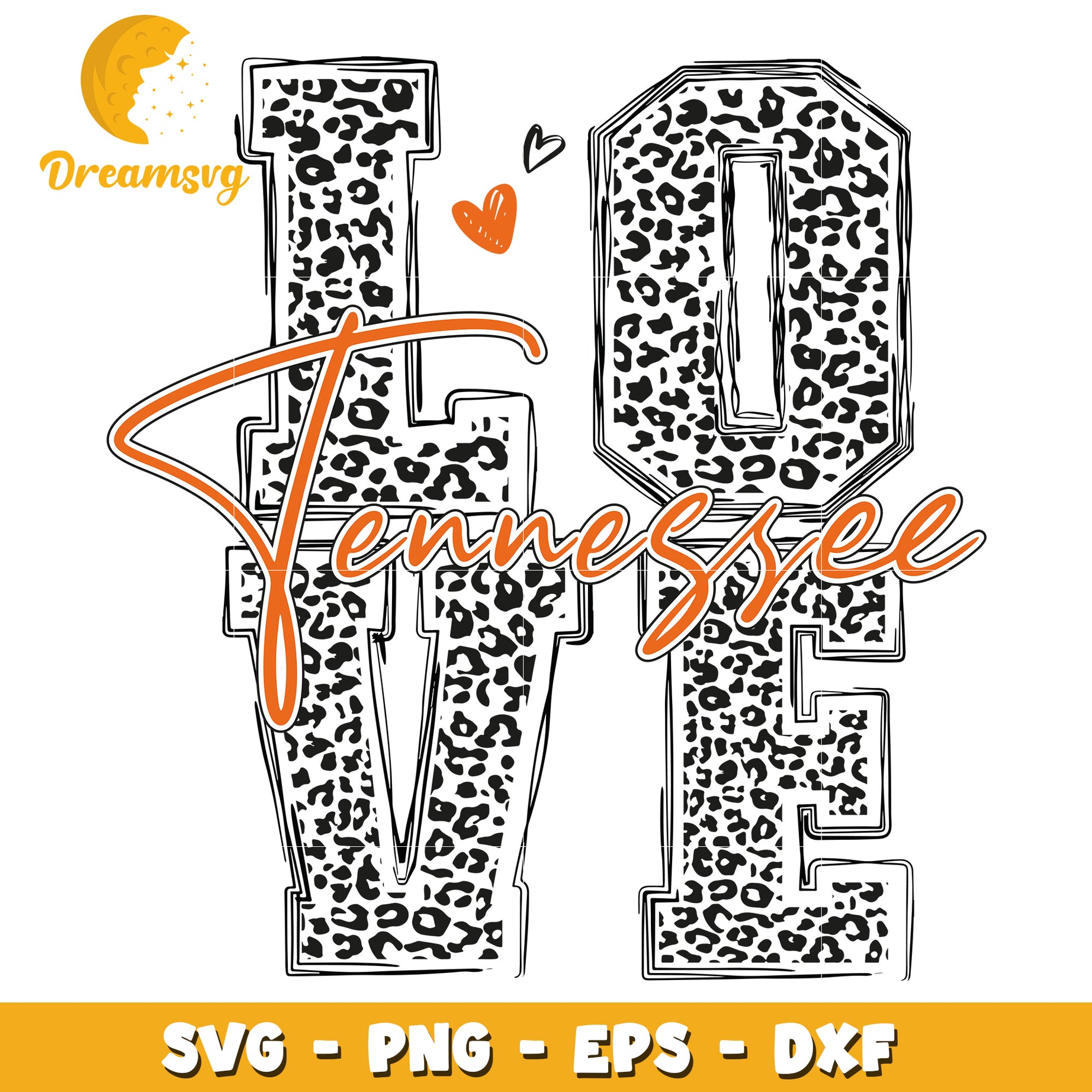 Leopard Tennessee Love SVG Cut File