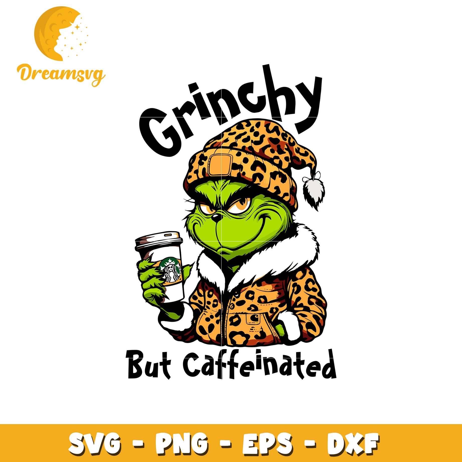 Leopard grinch grinchy but caffeinated svg, grinch svg, coffee svg