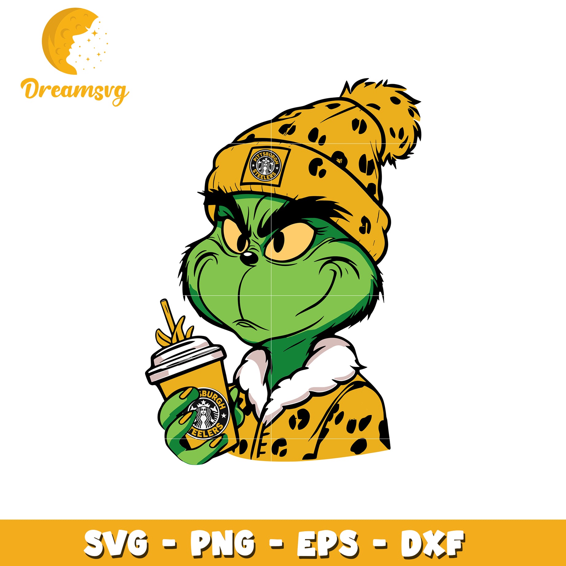 Leopard grinch pittsburgh steelers svg, Pittsburgh Steelers svg