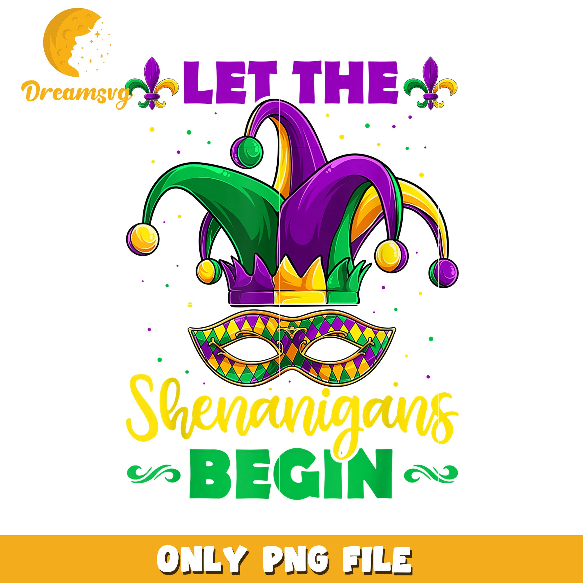 Let The Shenanigans Begin mardi gras mask png, mardi gras png