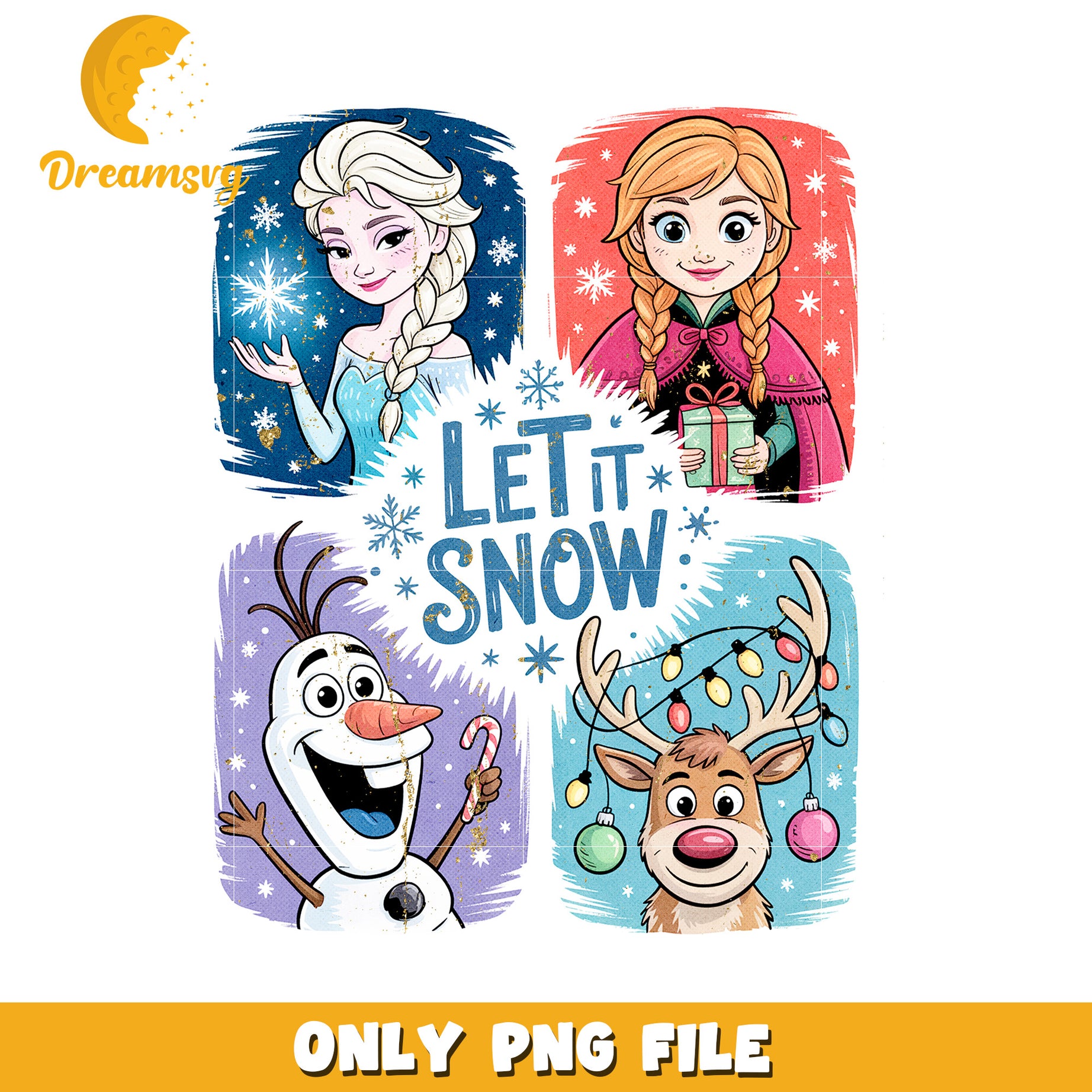 Let it snow png, christmas lights​ png, christmas music​ png
