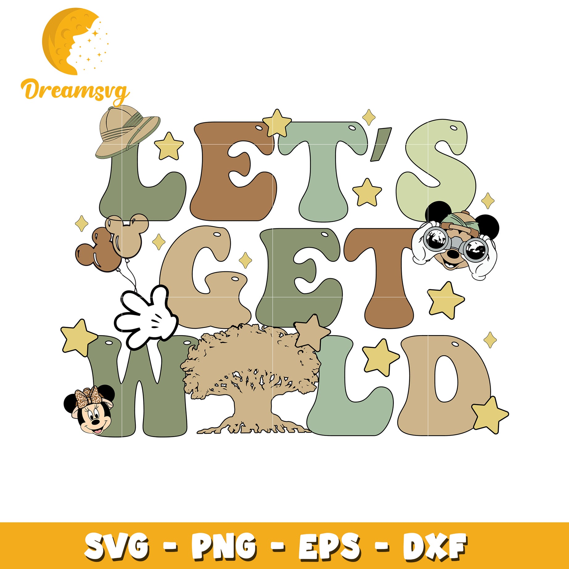 Lets Get Wild SVG PNG EPS DXF
