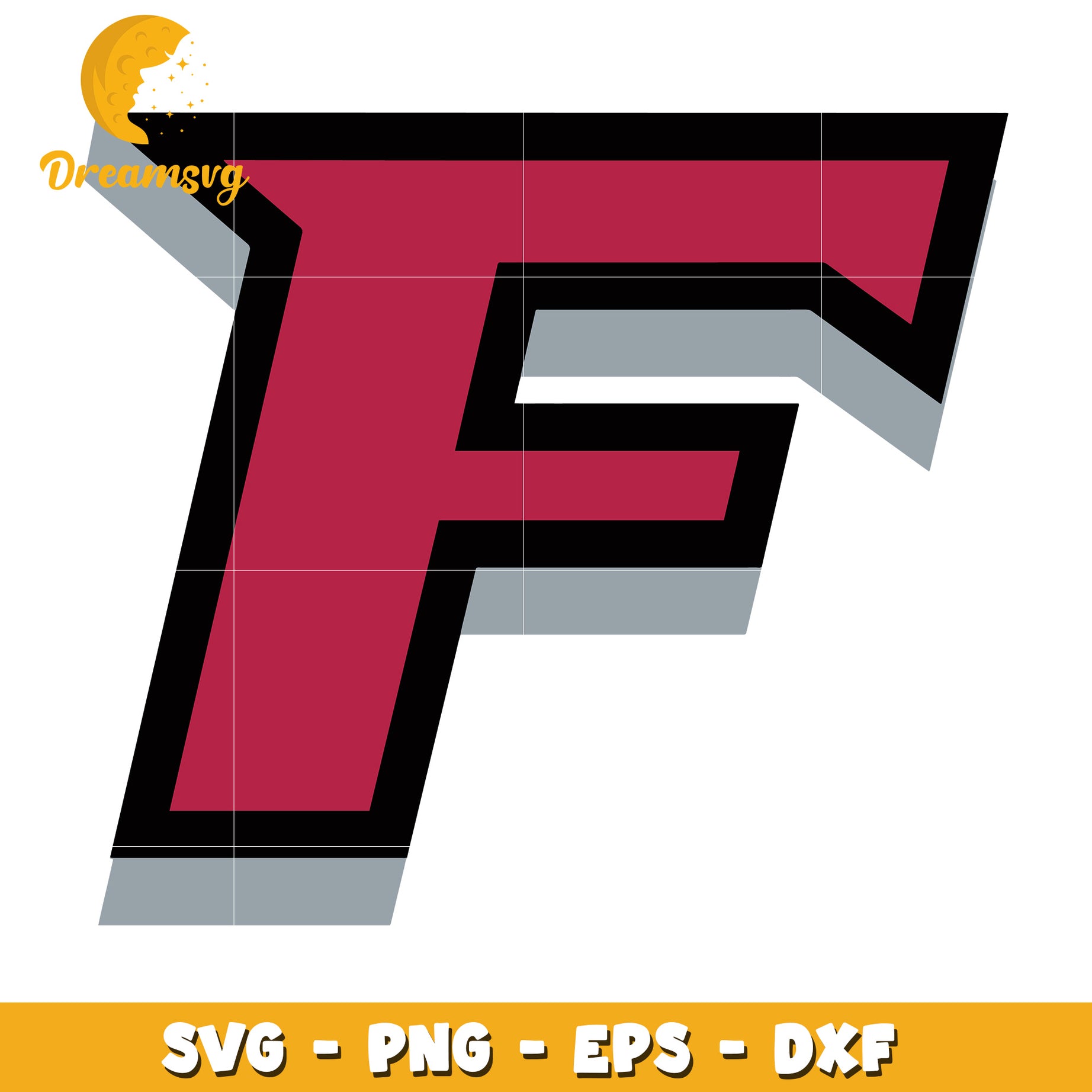 Letter F SVG PNG EPS DXF Cut File