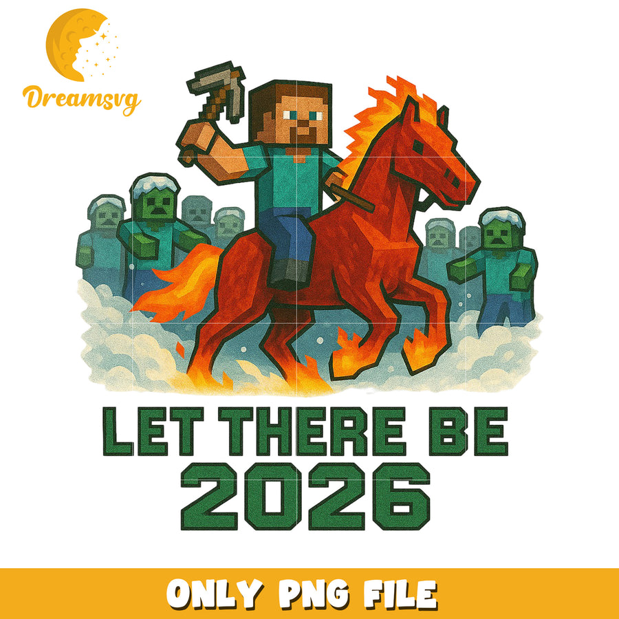 Let there be 2026 png, christmas gift​​ png, minecraft christmas​ png