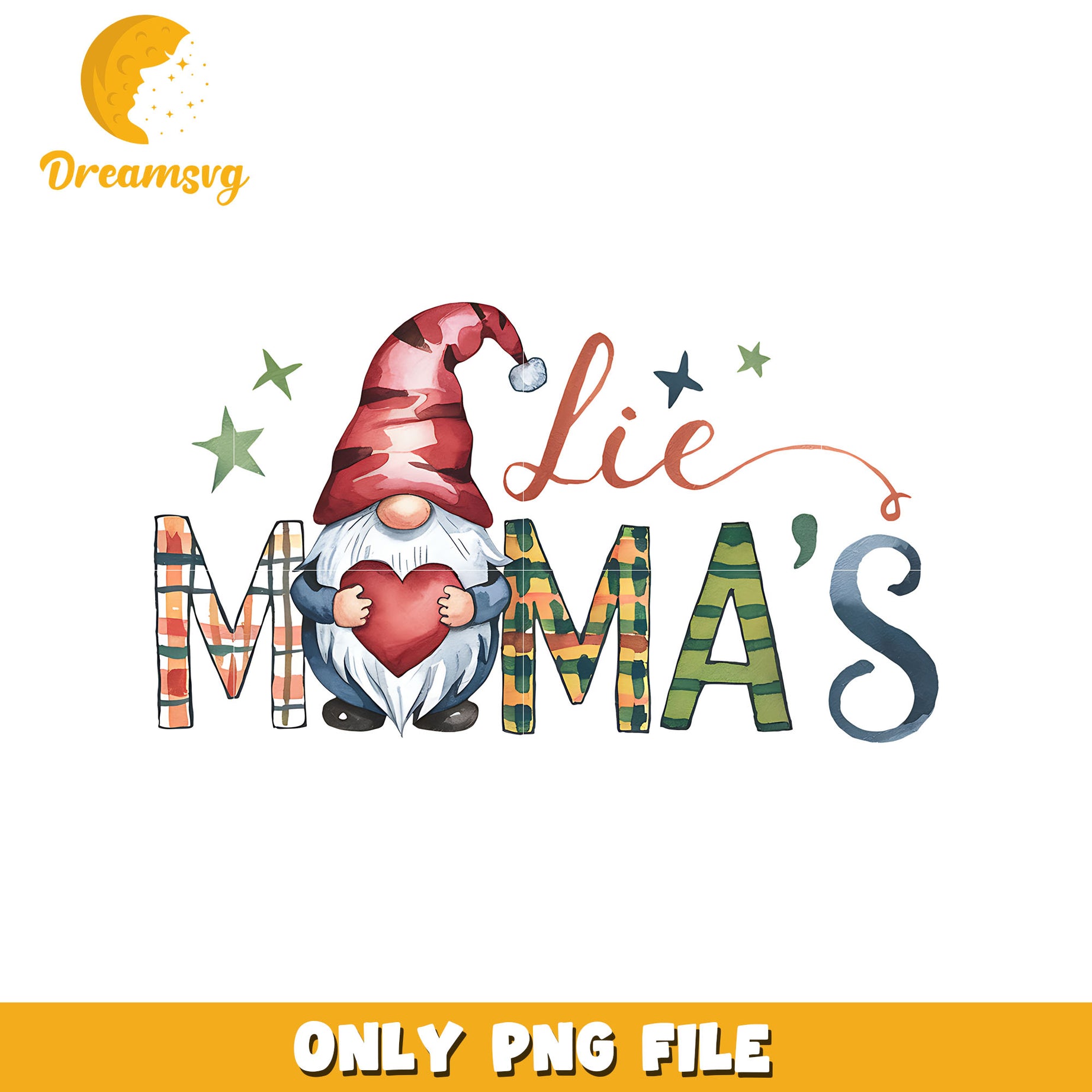 Lie mama's gnome valentine png, gnome valentine png, mama png