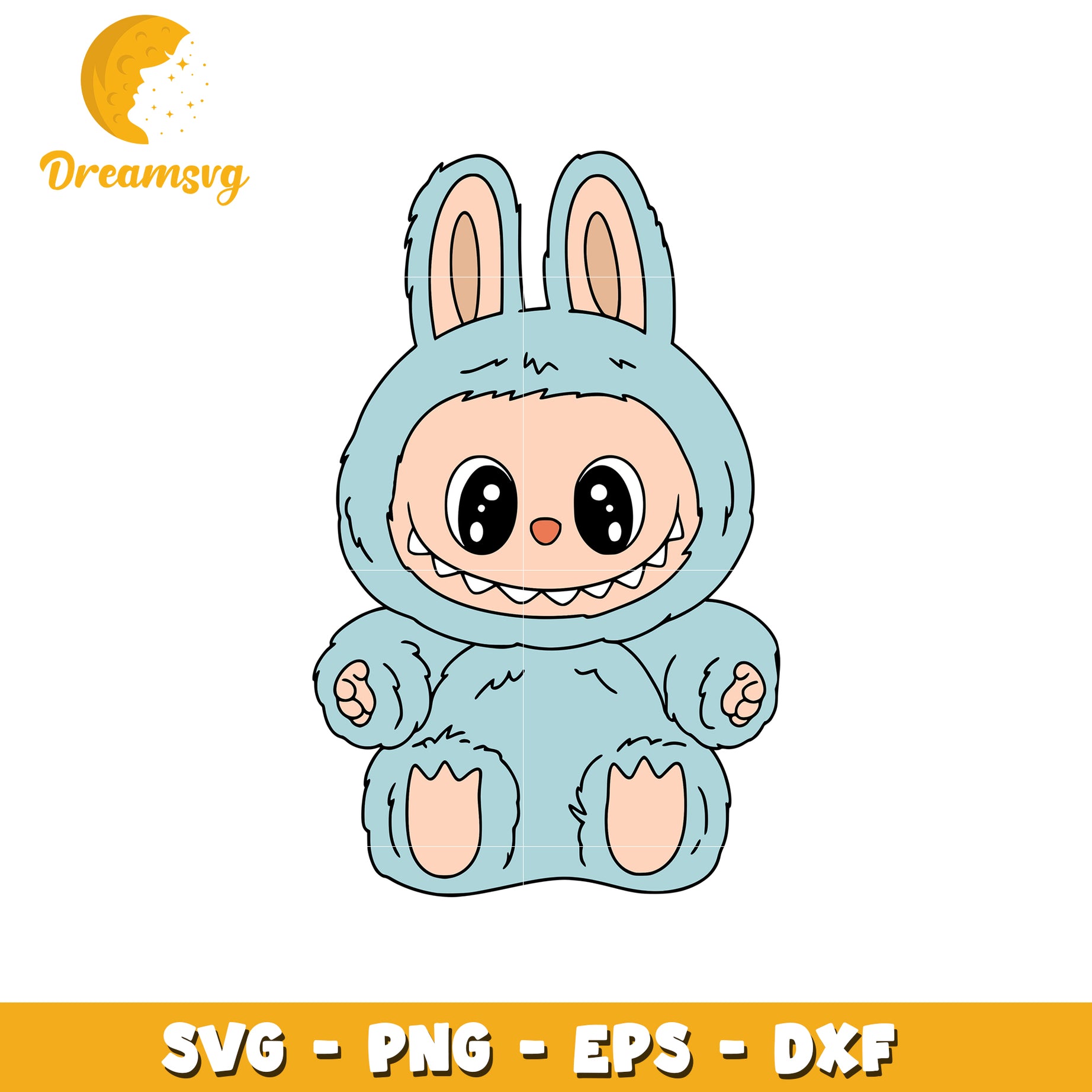 Light blue characters svg, labubu keychain svg, labubu cartoon svg