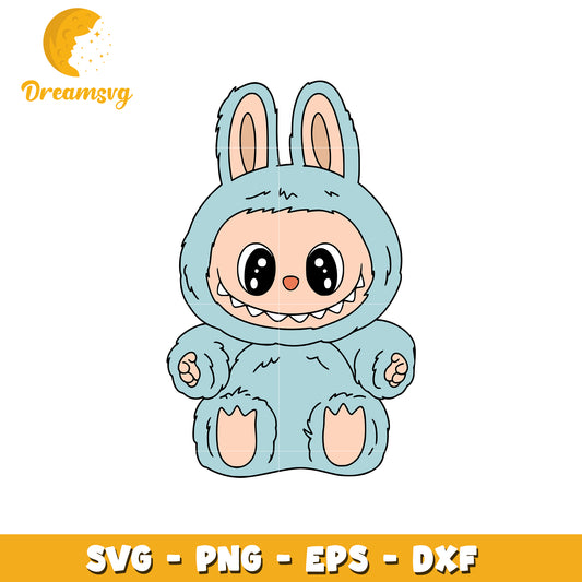 Light blue characters svg, labubu keychain svg, labubu cartoon svg