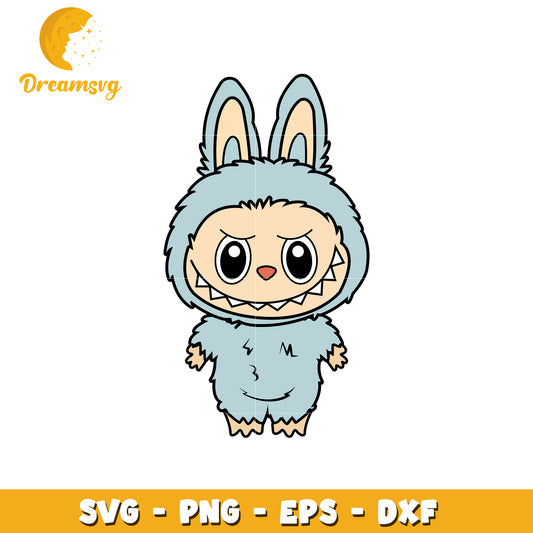Light blue labubu svg, popmart labubu svg, labubu dolls svg