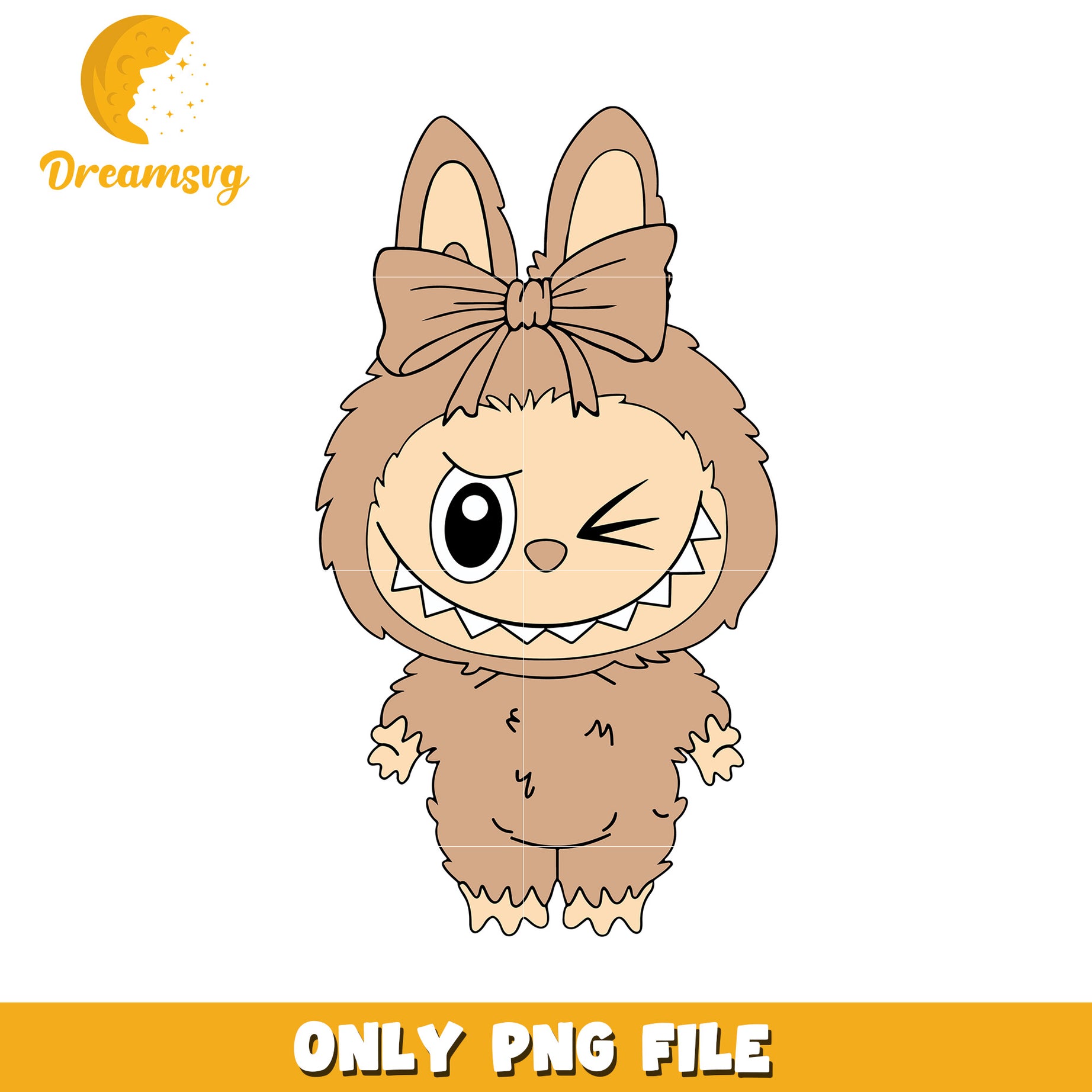 Light brown labubu png, labubu clothes​ png, labubu macaron png