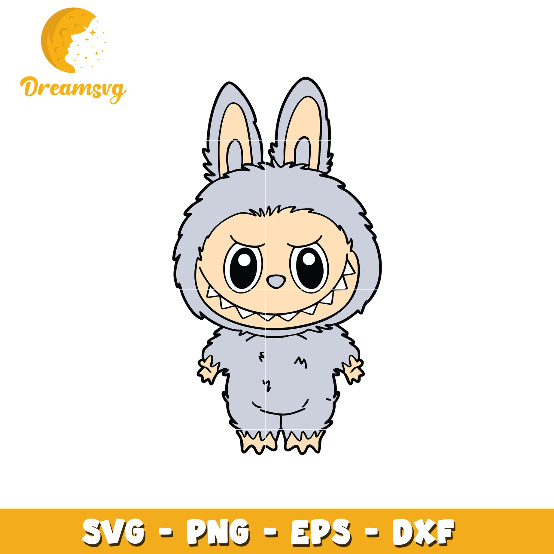Light gray labubu svg, labubu characters svg, labubu outfits svg