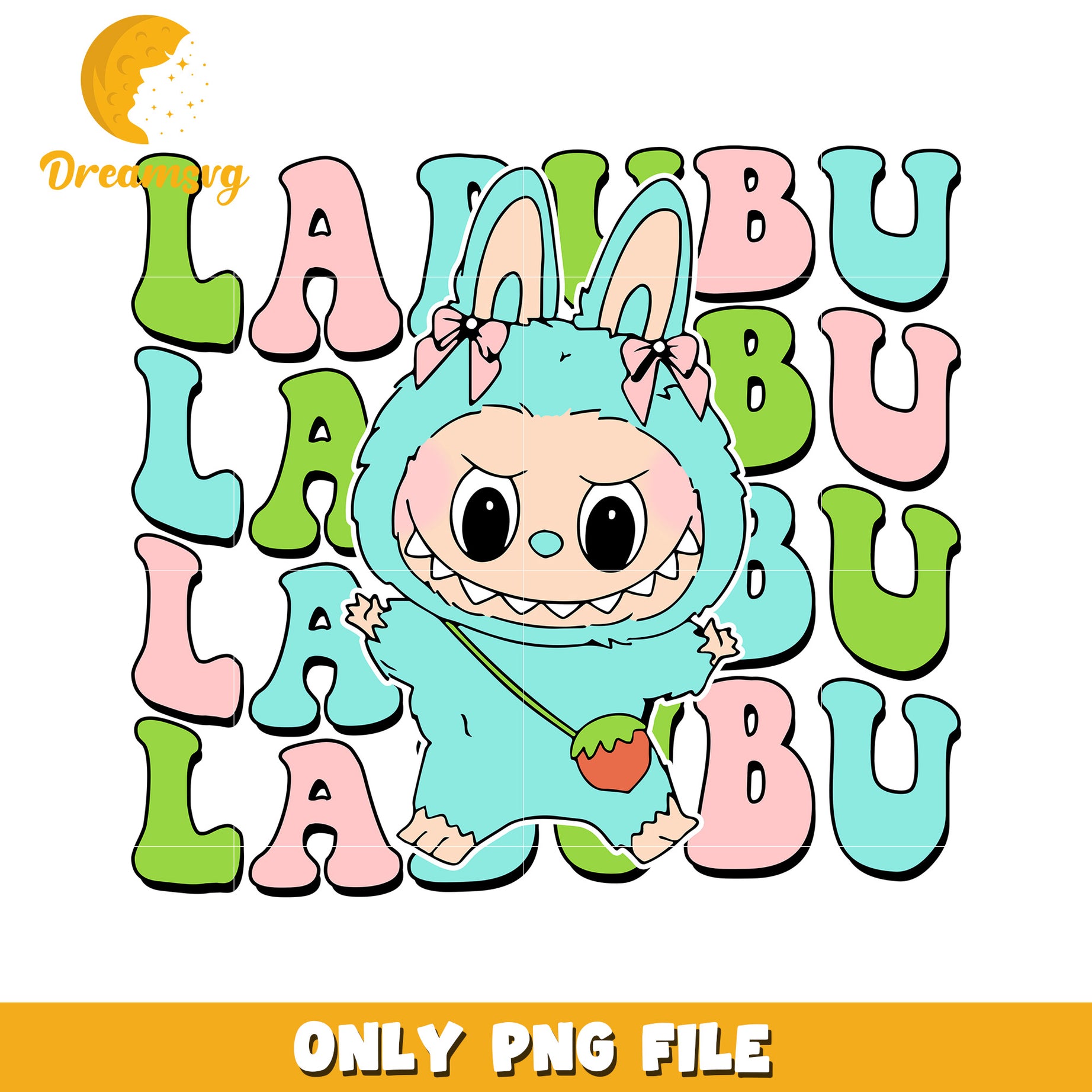 Light green labubu design png, popmart laubu png, cute labubu toys png