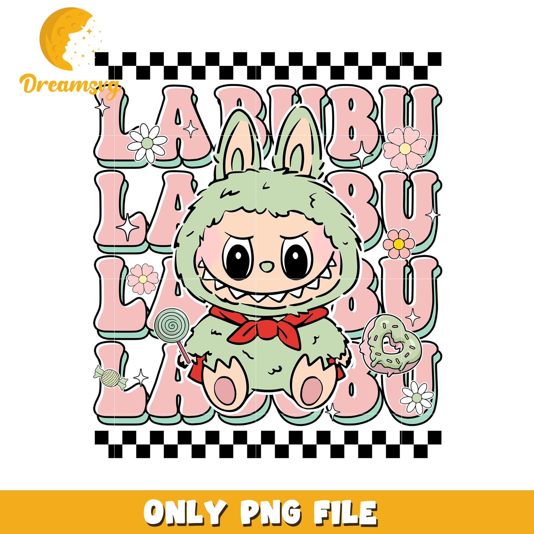 Light green labubu png, all popmart characters​ png, labubu art​ png