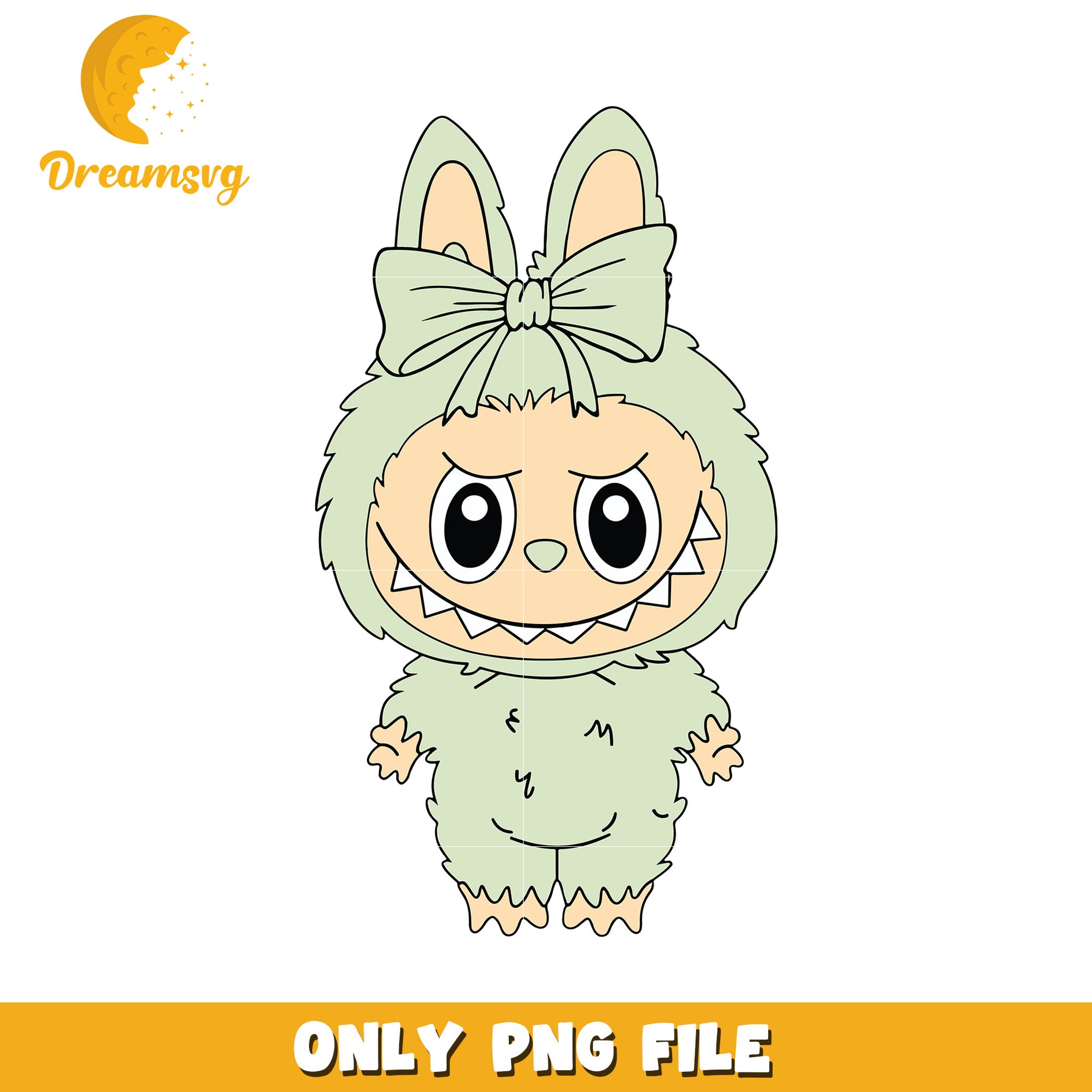 Light green labubu png, labubu clothes​ png, labubu macaron png