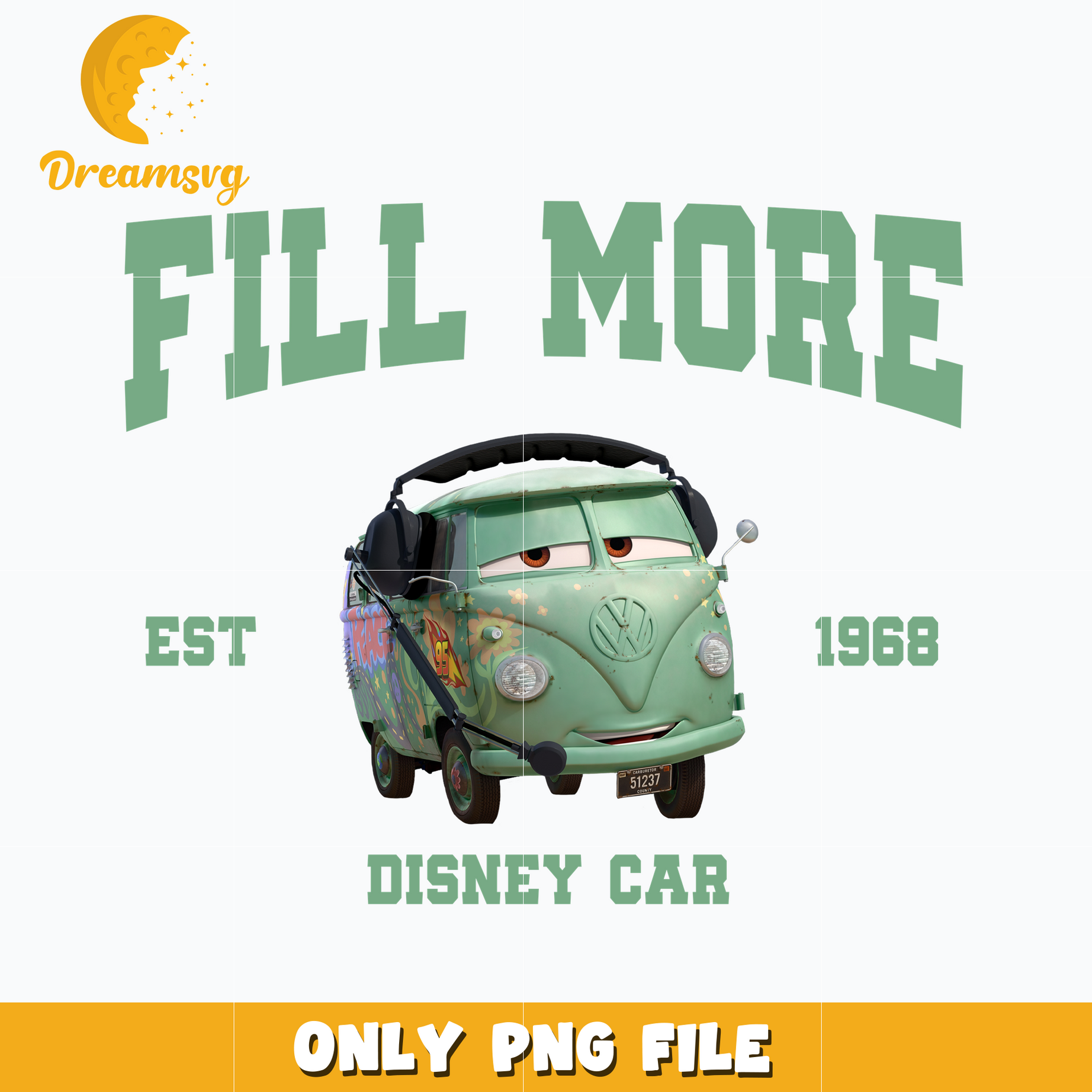 Disney Car Fillmore Est 1968 png