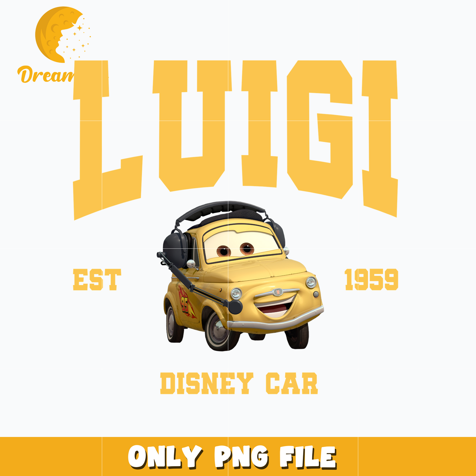 Disney Car Luigi Est 1959 png DreamSVG Store