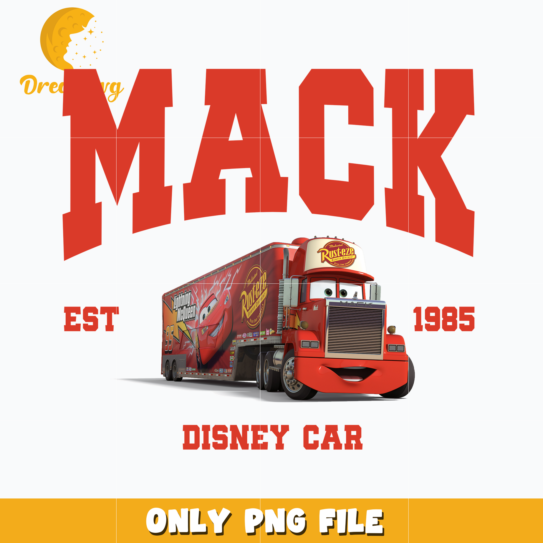 Disney Car Mack Est 1985 png