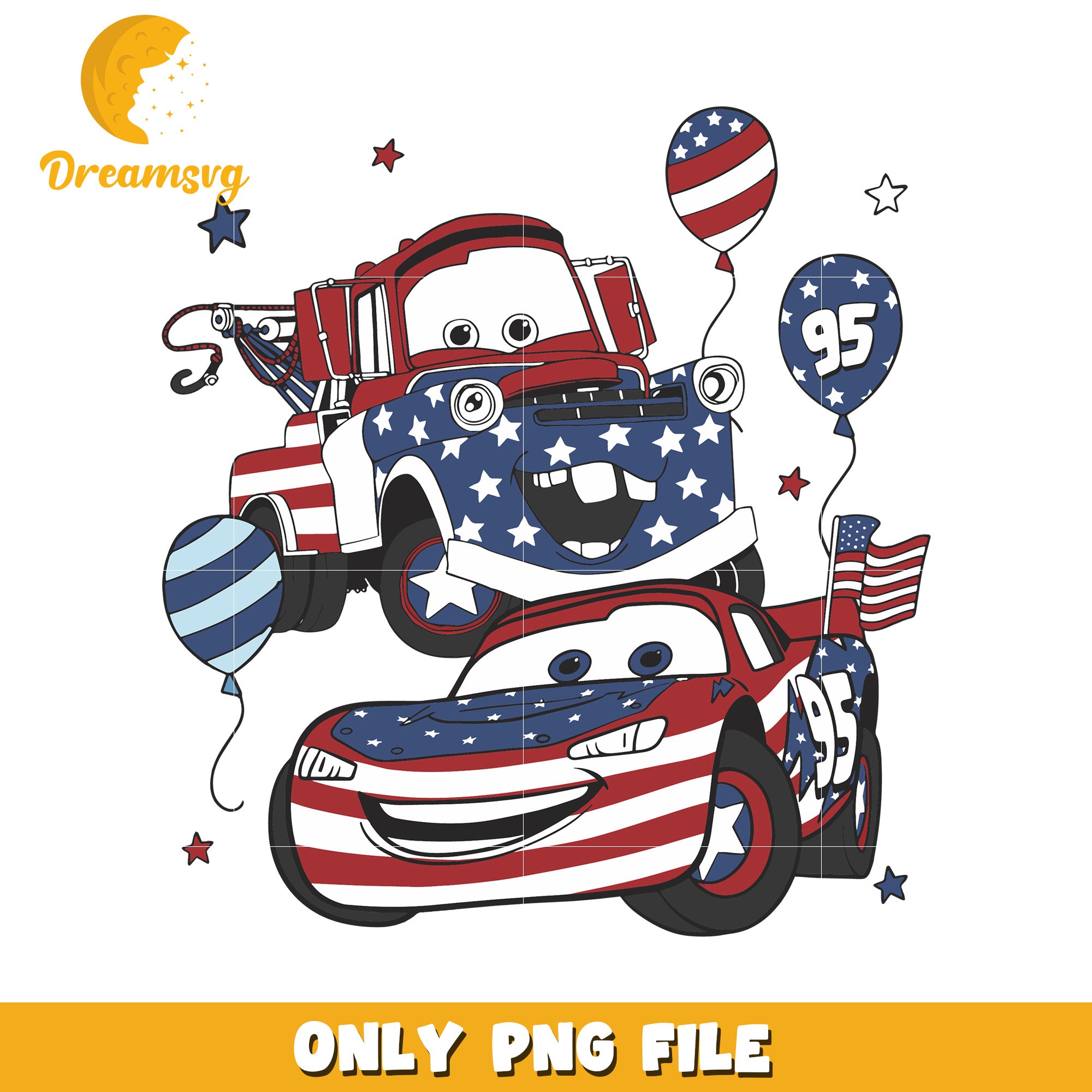 Lightning mcqueen and mater cars design png, lightning mcqueen png, mater tow truck png