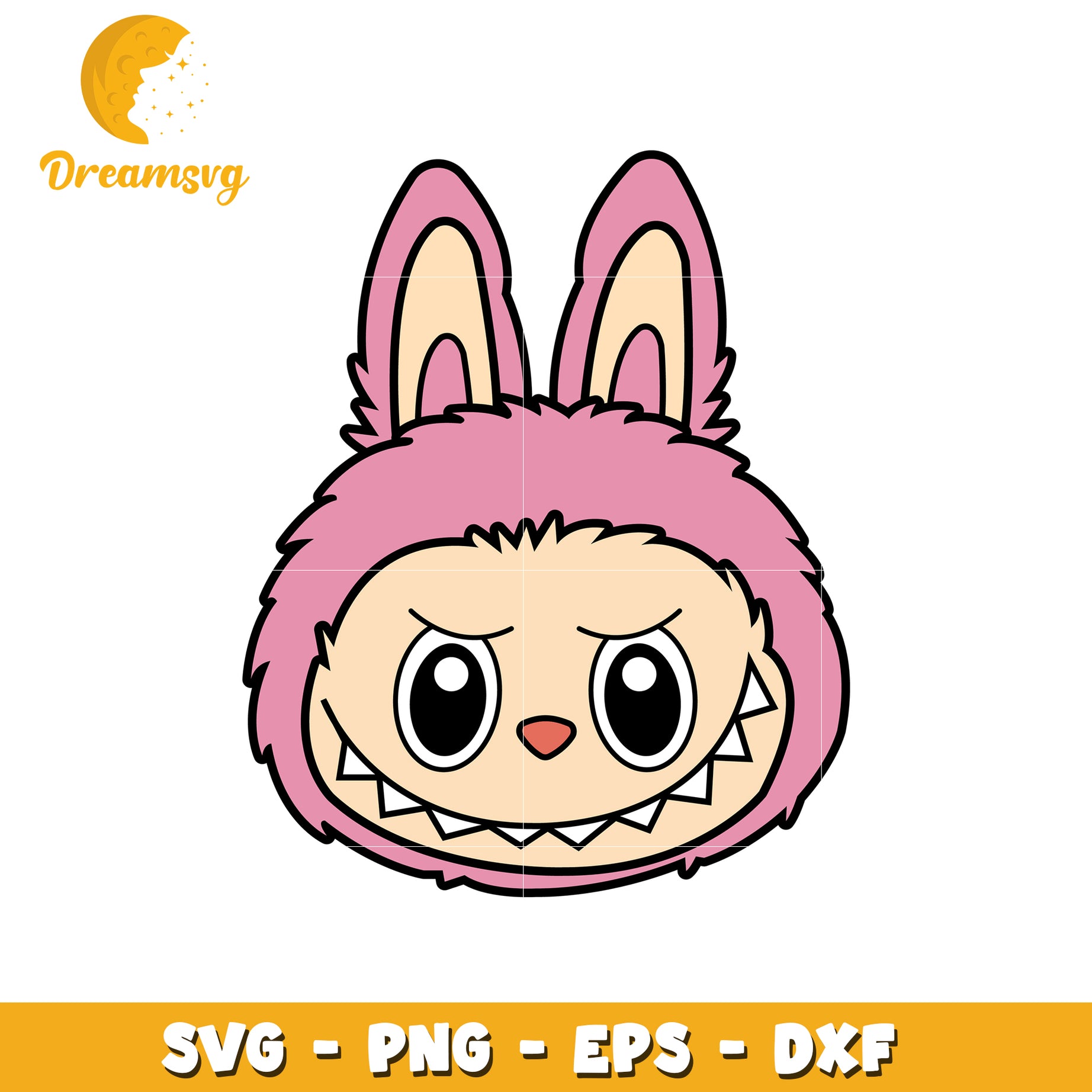 Light pink labubu svg, popmart labubu svg, labubu dolls svg