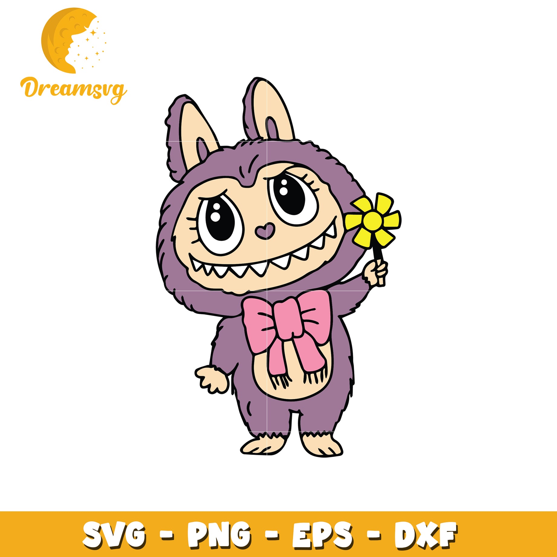 Light purple labubu svg, hehe labubu svg, labubu monster​ svg