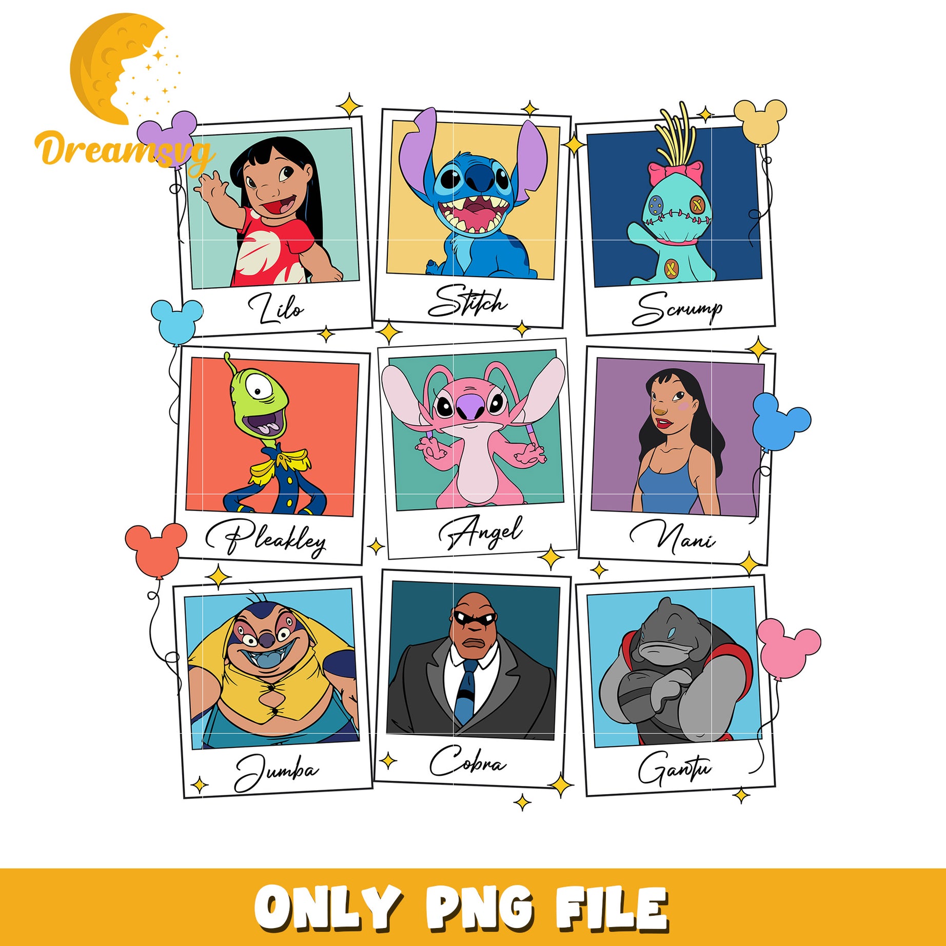 Lilo & Stitch Characters PNG, Cartoon Clipart