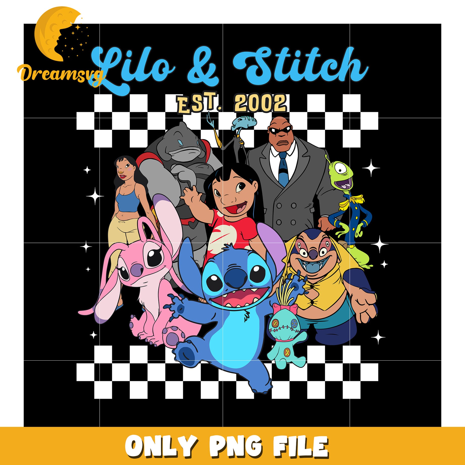 Lilo & Stitch PNG Art, Perfect for Fans and Collectors, Established 2002