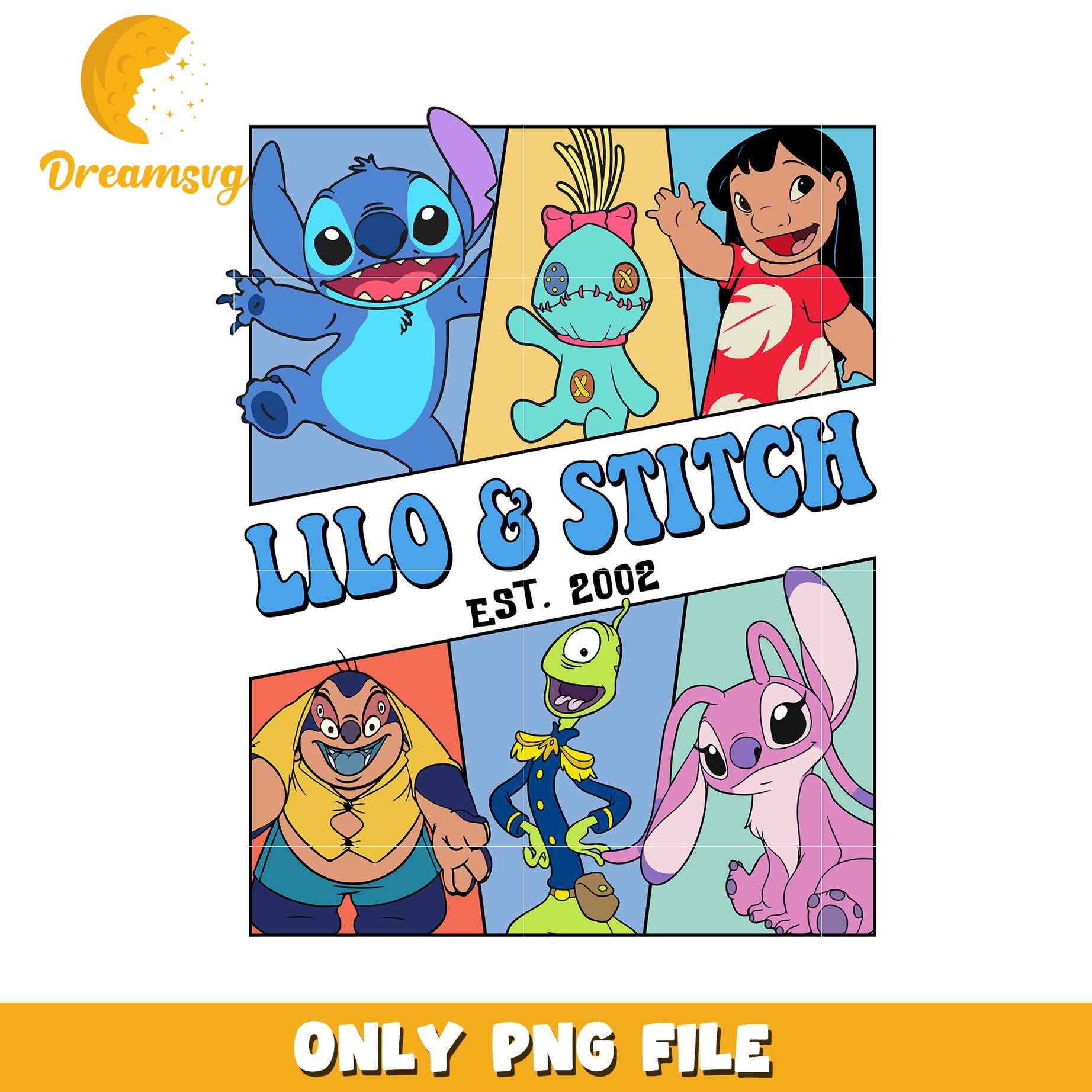 Lilo & Stitch PNG, Cartoon, Disney, 2002
