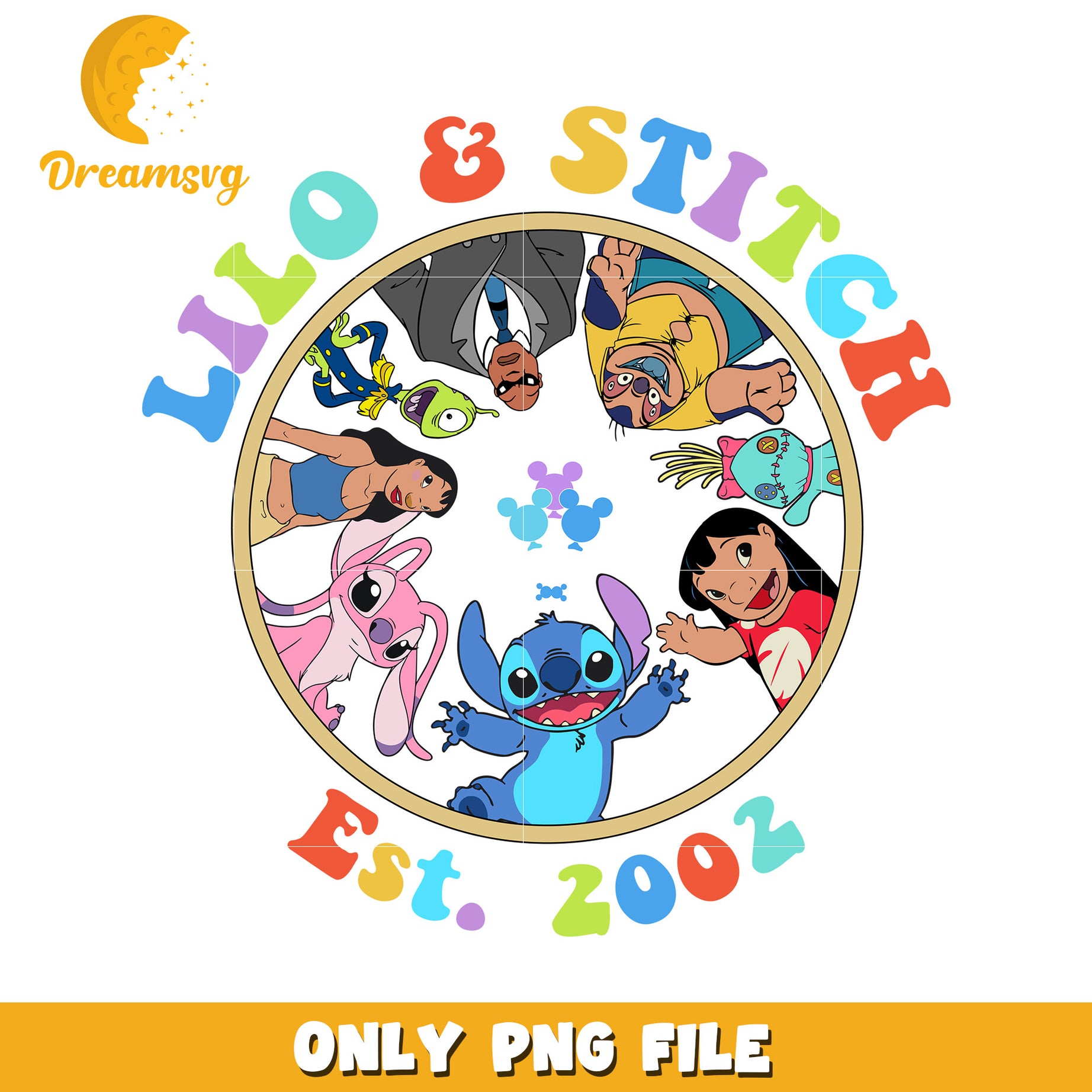 Lilo & Stitch PNG, Est. 2002, Disney Characters