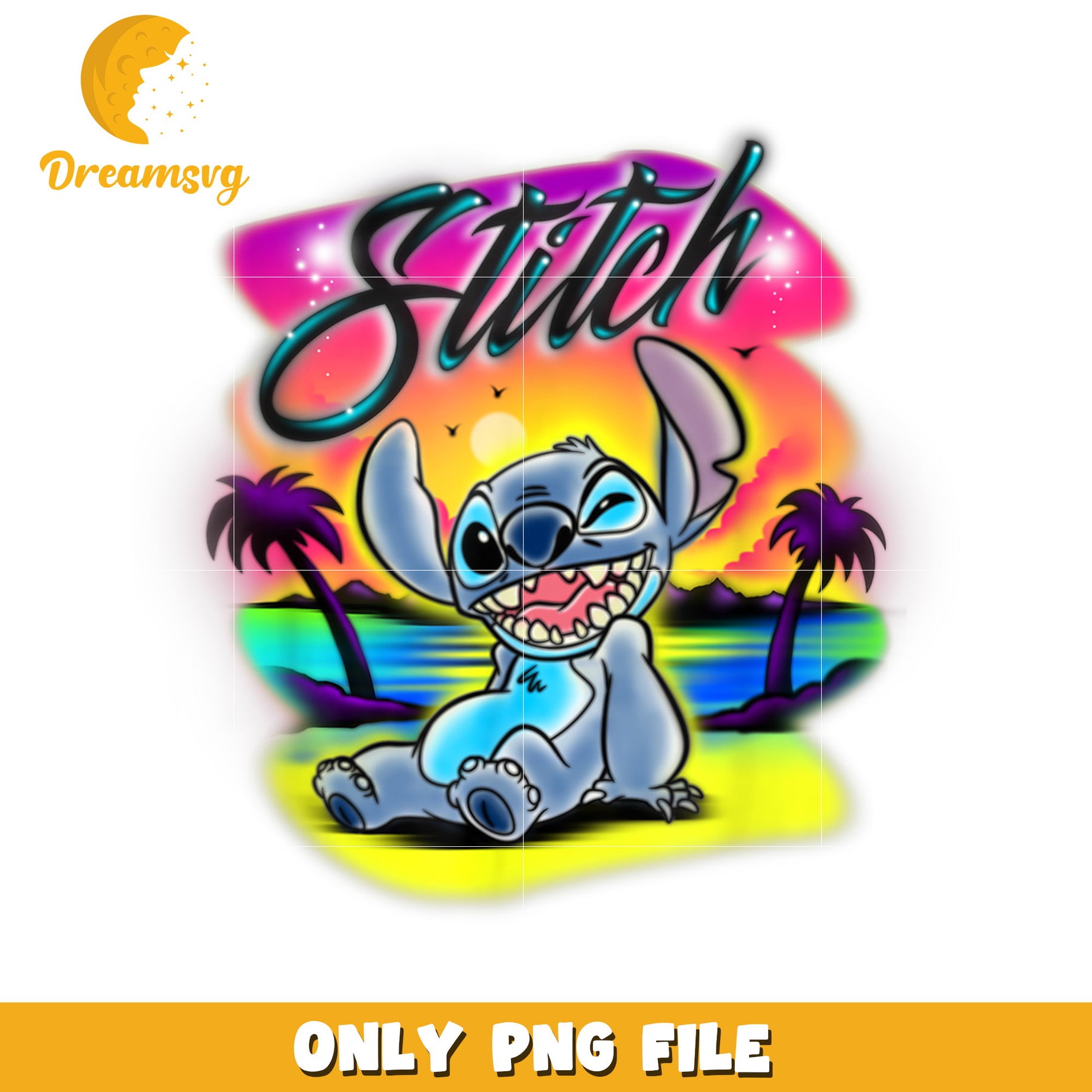 Lilo and stitch airbrush stitch png, disney stitch png, stitch art png