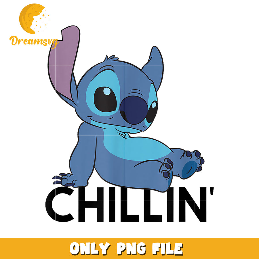 Lilo and stitch chillin png, disney stitch png, chill stitch png