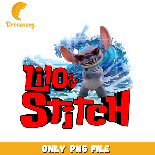 Lilo and stitch cool design png,  stitch cool png, disney stitch png