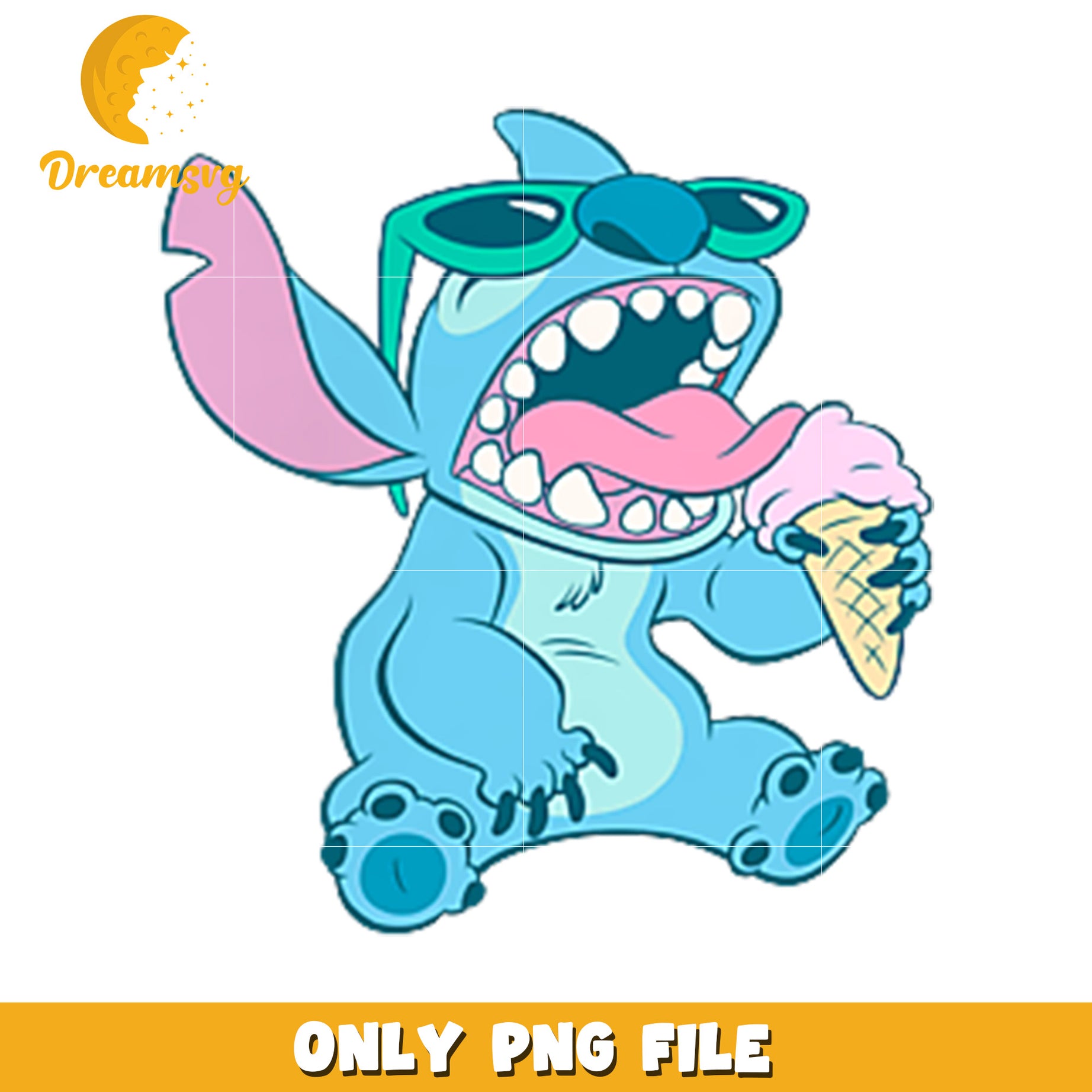 Lilo and stitch eating ice cream png, lilo and stitch png, disney character png