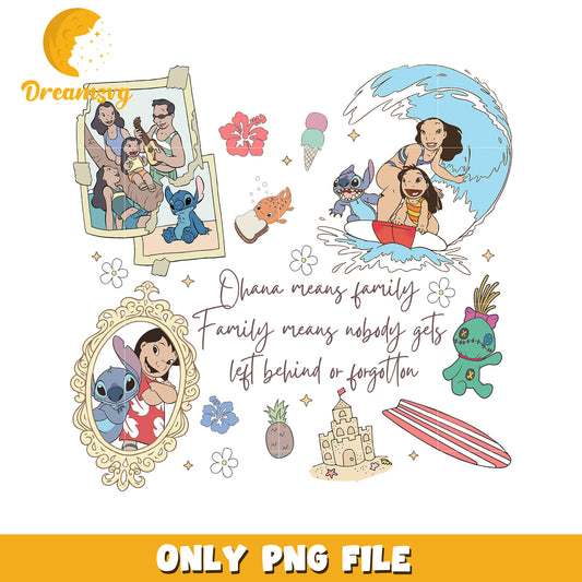 Lilo and stitch family portrait png, stitch family png, disney stitch png