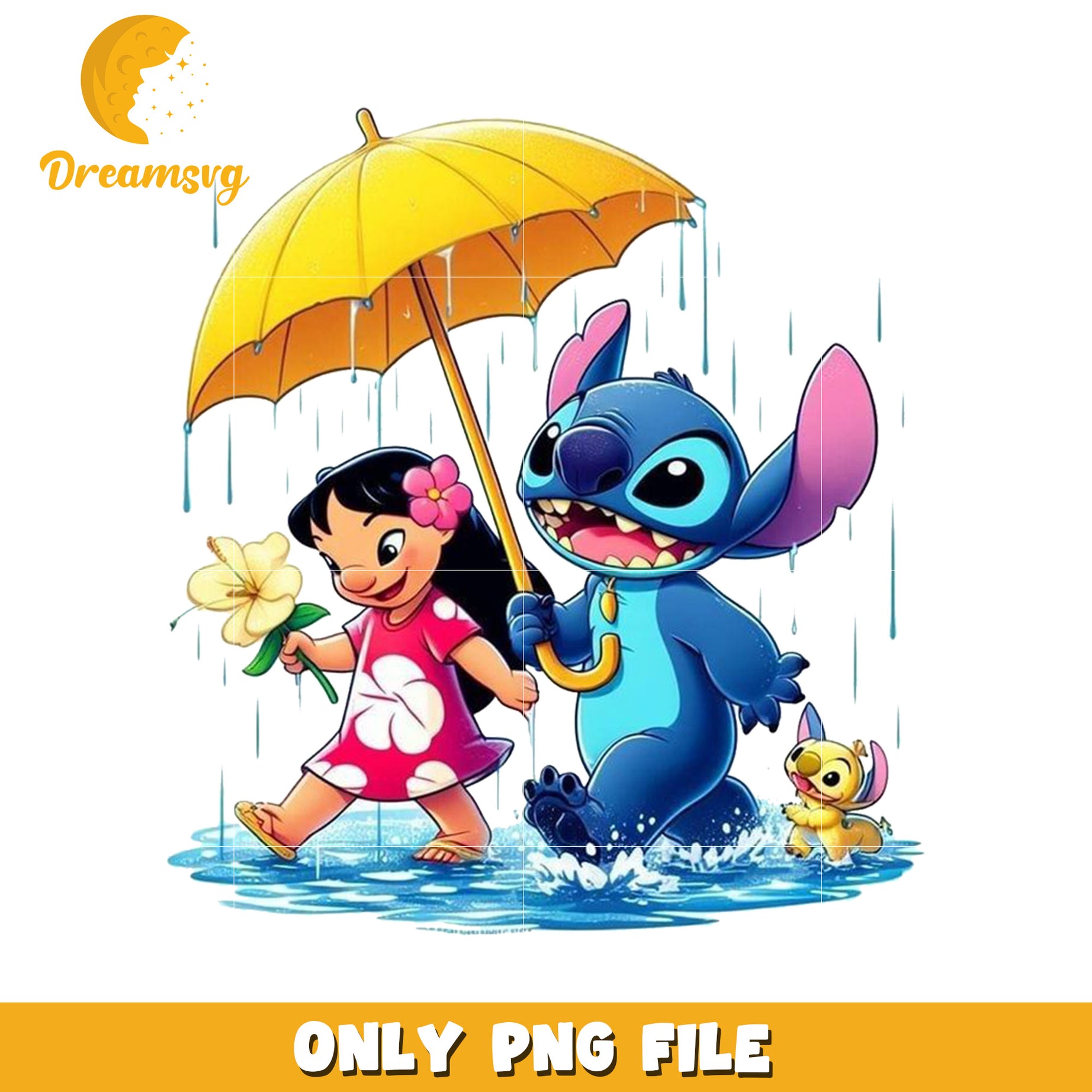 Lilo and stitch in the umbrella png, disney stitch png, lilo and stitch png