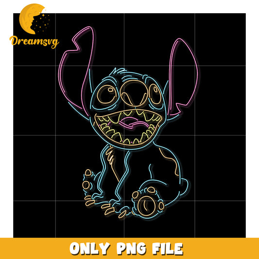 Lilo and stitch neon stitch outline png, lilo and stitch png, disney character png