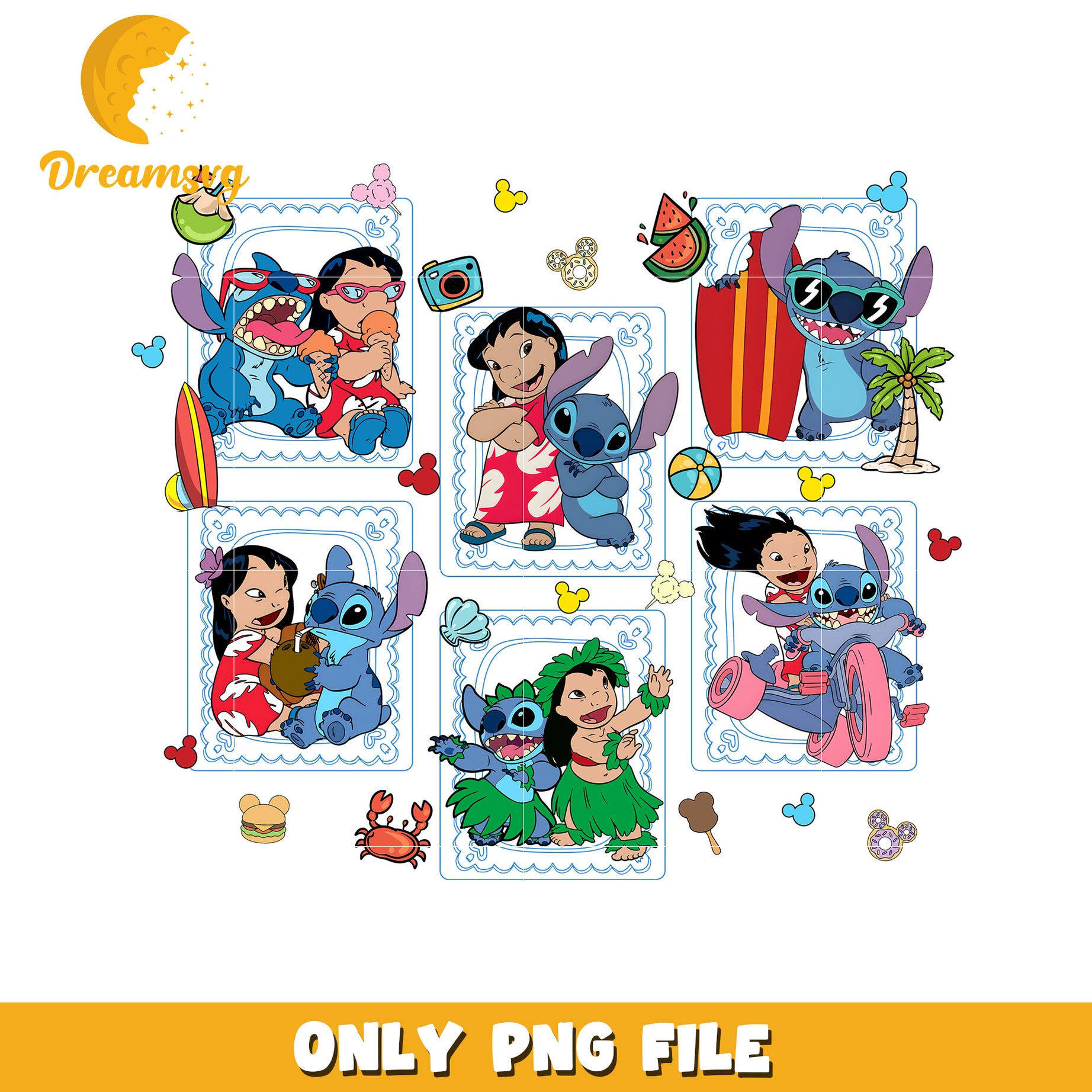 Lilo and stitch portrait png, lilo portrait png, disney stitch png