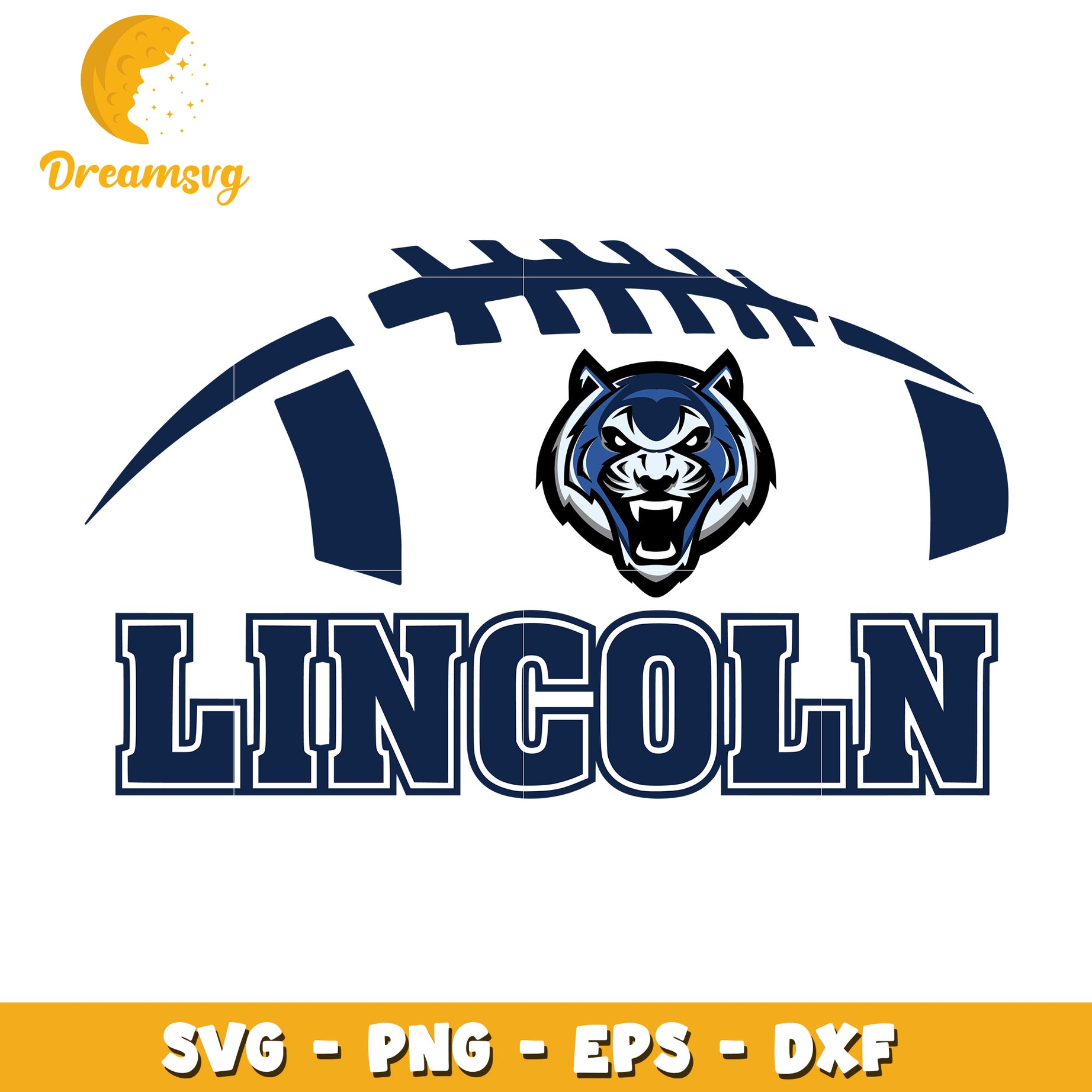 Lincoln Football SVG Cut File