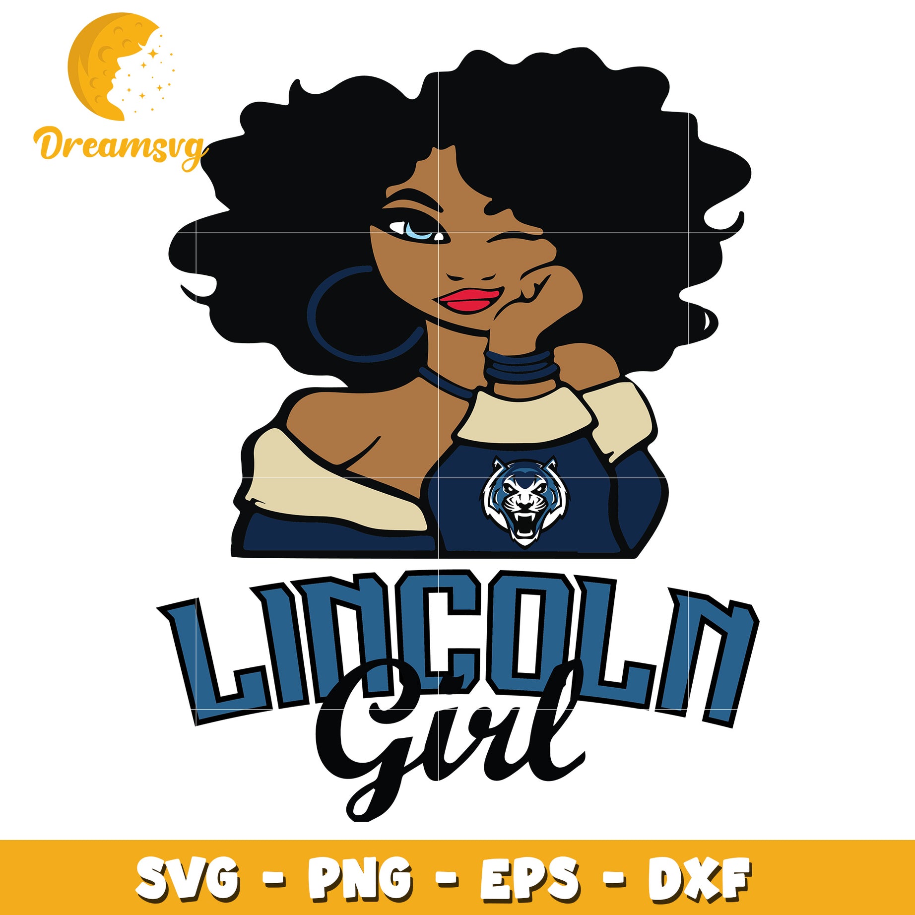 Lincoln Girl SVG PNG EPS DXF Cut File