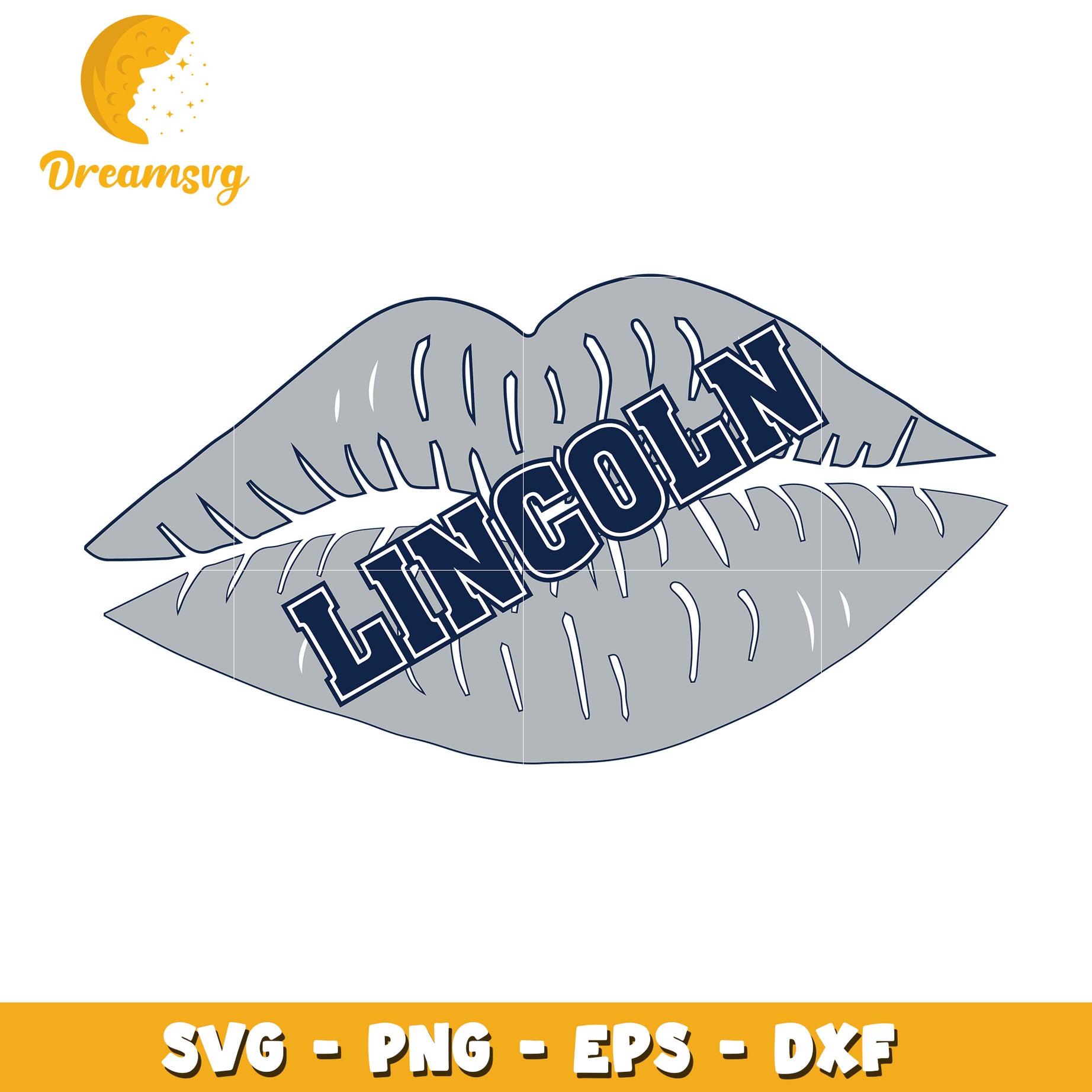 Lincoln Lips SVG Cut File PNG EPS DXF